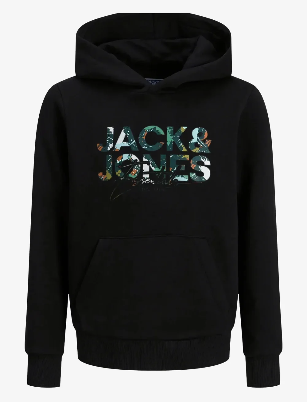 Jack & Jones - JJGEPLAS SWEAT HOOD MNI - kapuzenpullover - black - 0