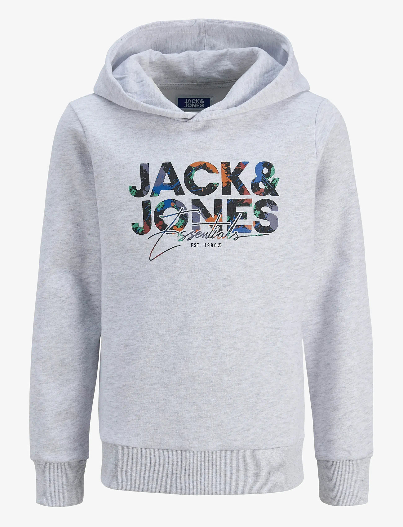 Jack & Jones - JJGEPLAS SWEAT HOOD MNI - hoodies - white melange - 0