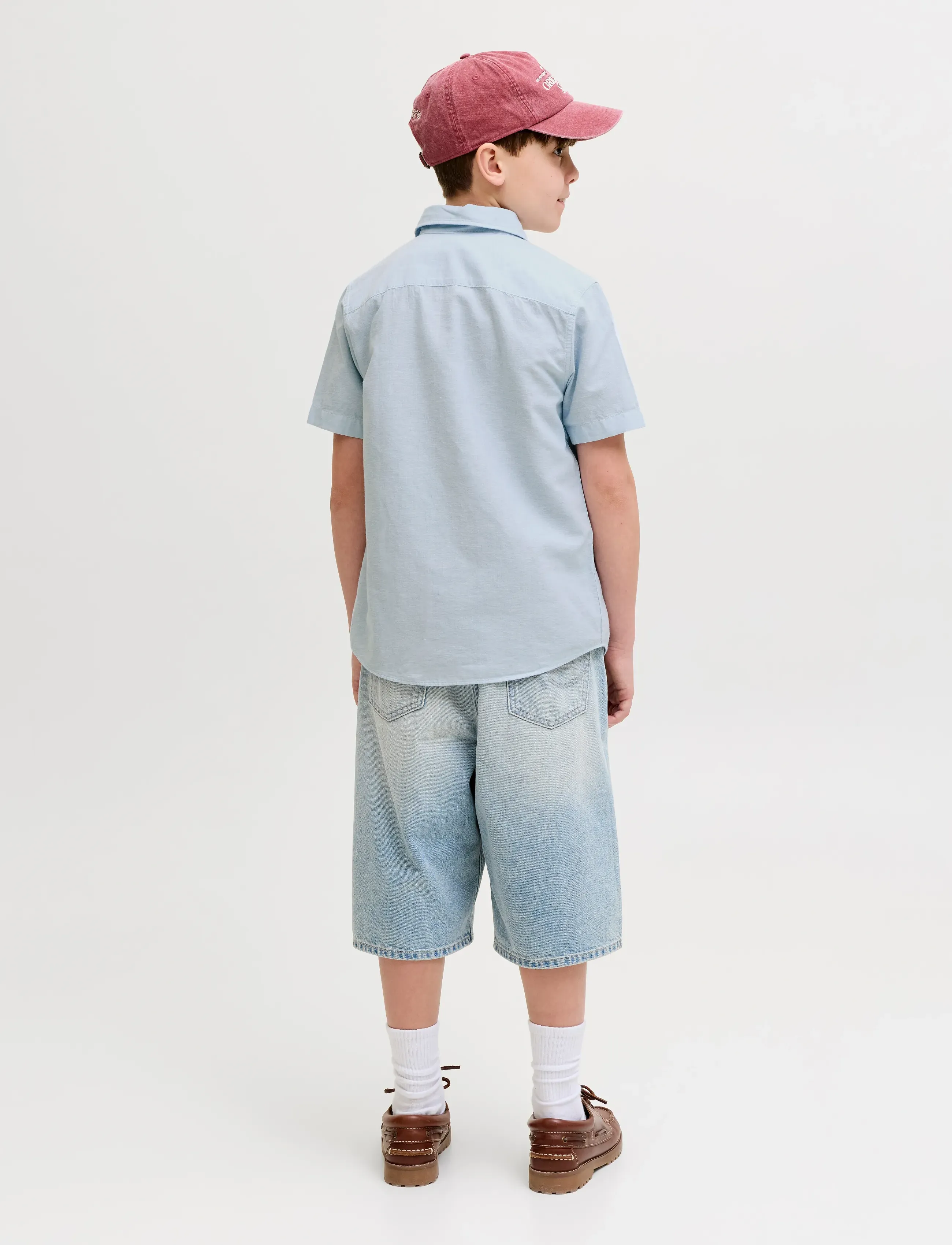 Jack & Jones - JJEBREEZE LINEN BLEND SHIRT S/S SN JNR - kurzärmlige hemden - celestial blue - 2