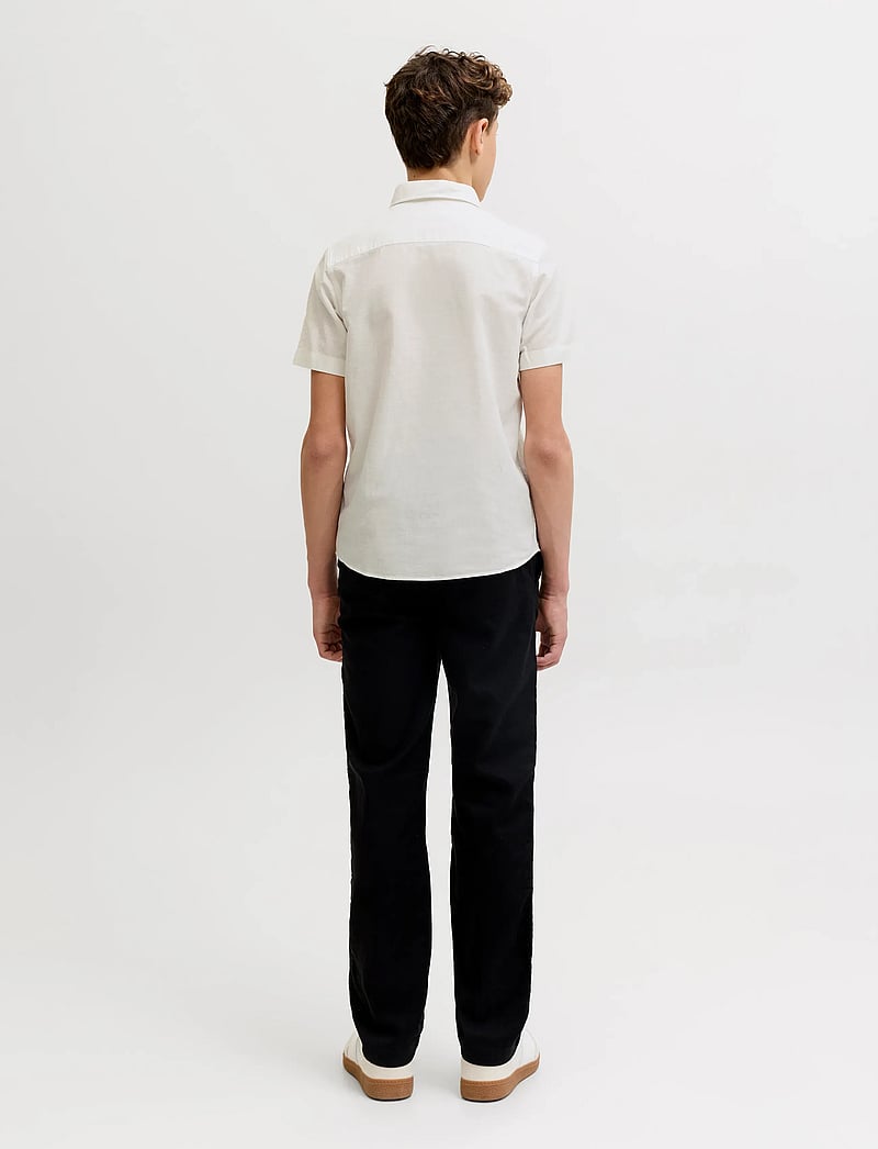 Jack & Jones - JJEBREEZE LINEN BLEND SHIRT S/S SN JNR - kurzärmlige hemden - white - 2