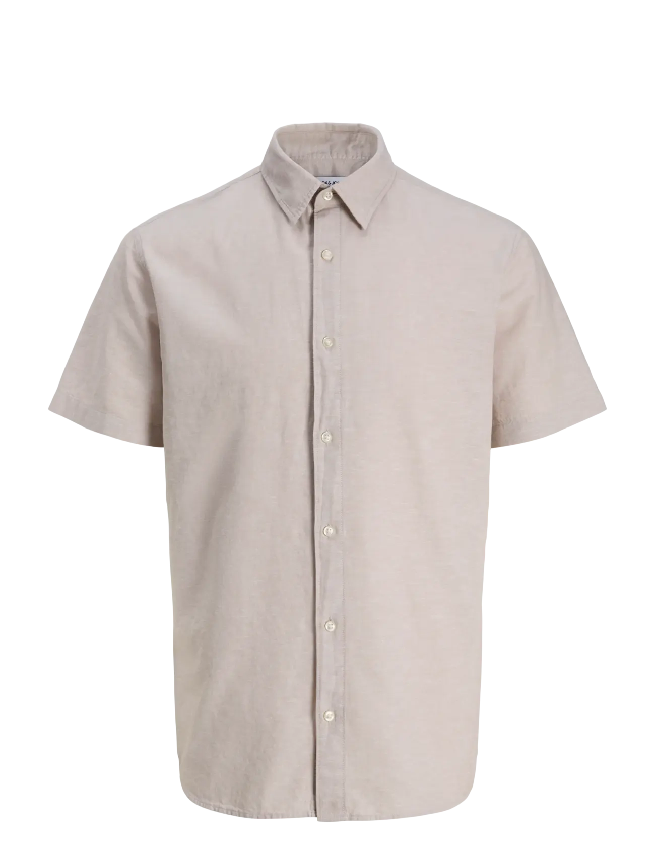 Jack & Jones JJEBREEZE LINEN BLEND SHIRT S/S SN MNI - Skjorter - STRING / beige