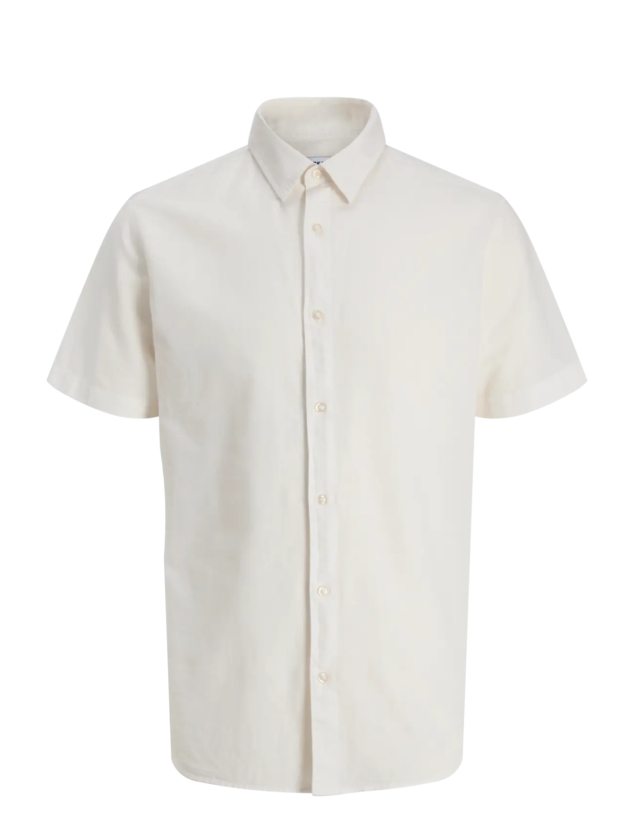 Jack & Jones JJEBREEZE LINEN BLEND SHIRT S/S SN MNI - 4 for 3 - WHITE / white