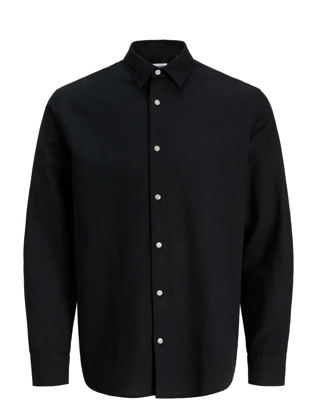 Jack & Jones - JJEBREEZE LINEN BLEND SHIRT L/S SN JNR - langermede skjorter - black - 1