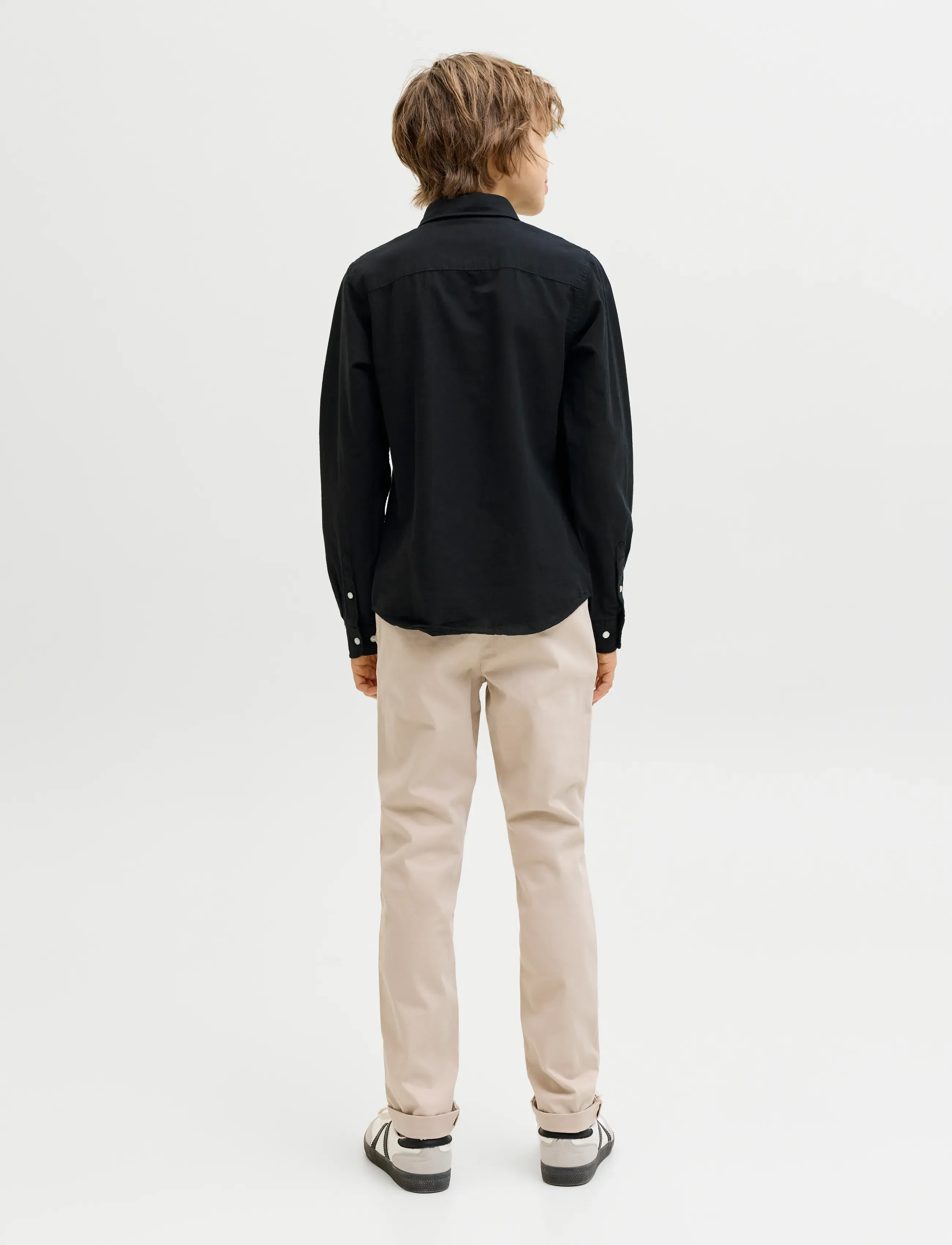 Jack & Jones - JJEBREEZE LINEN BLEND SHIRT L/S SN JNR - langermede skjorter - black - 2