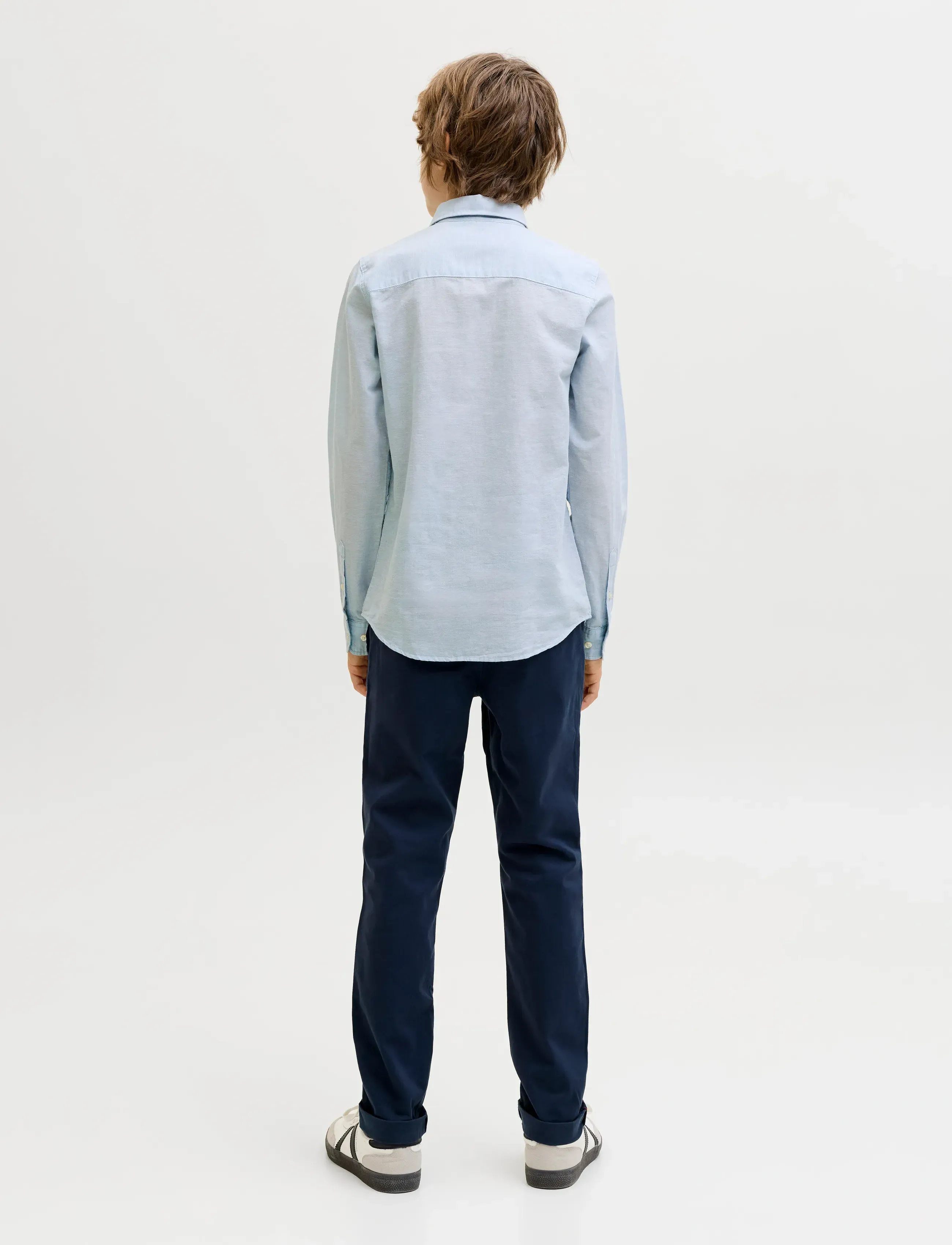 Jack & Jones - JJEBREEZE LINEN BLEND SHIRT L/S SN JNR - langærmede skjorter - celestial blue - 3