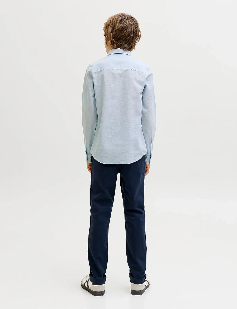 Jack & Jones - JJEBREEZE LINEN BLEND SHIRT L/S SN JNR - langærmede skjorter - celestial blue - 3