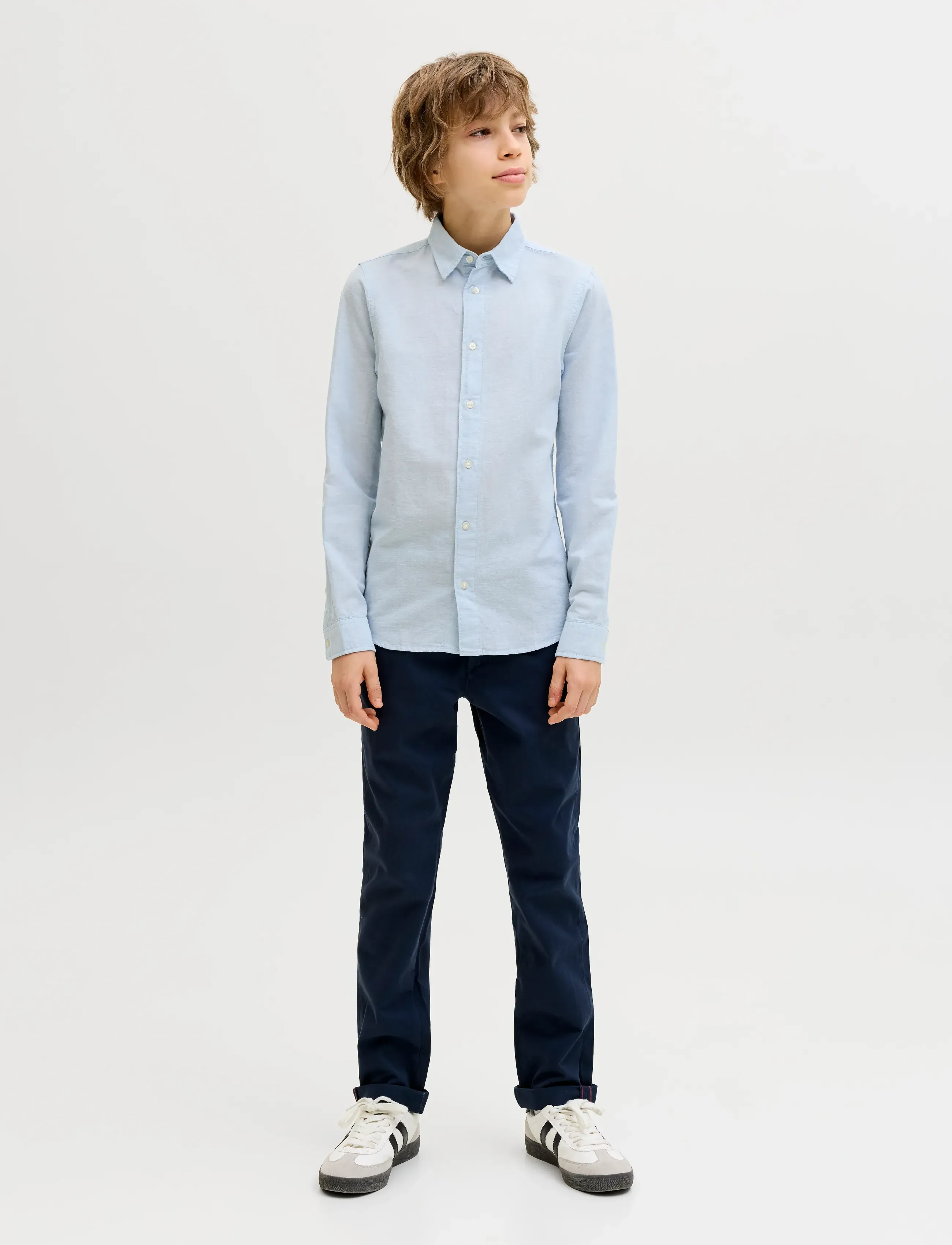 Jack & Jones - JJEBREEZE LINEN BLEND SHIRT L/S SN JNR - langærmede skjorter - celestial blue - 4