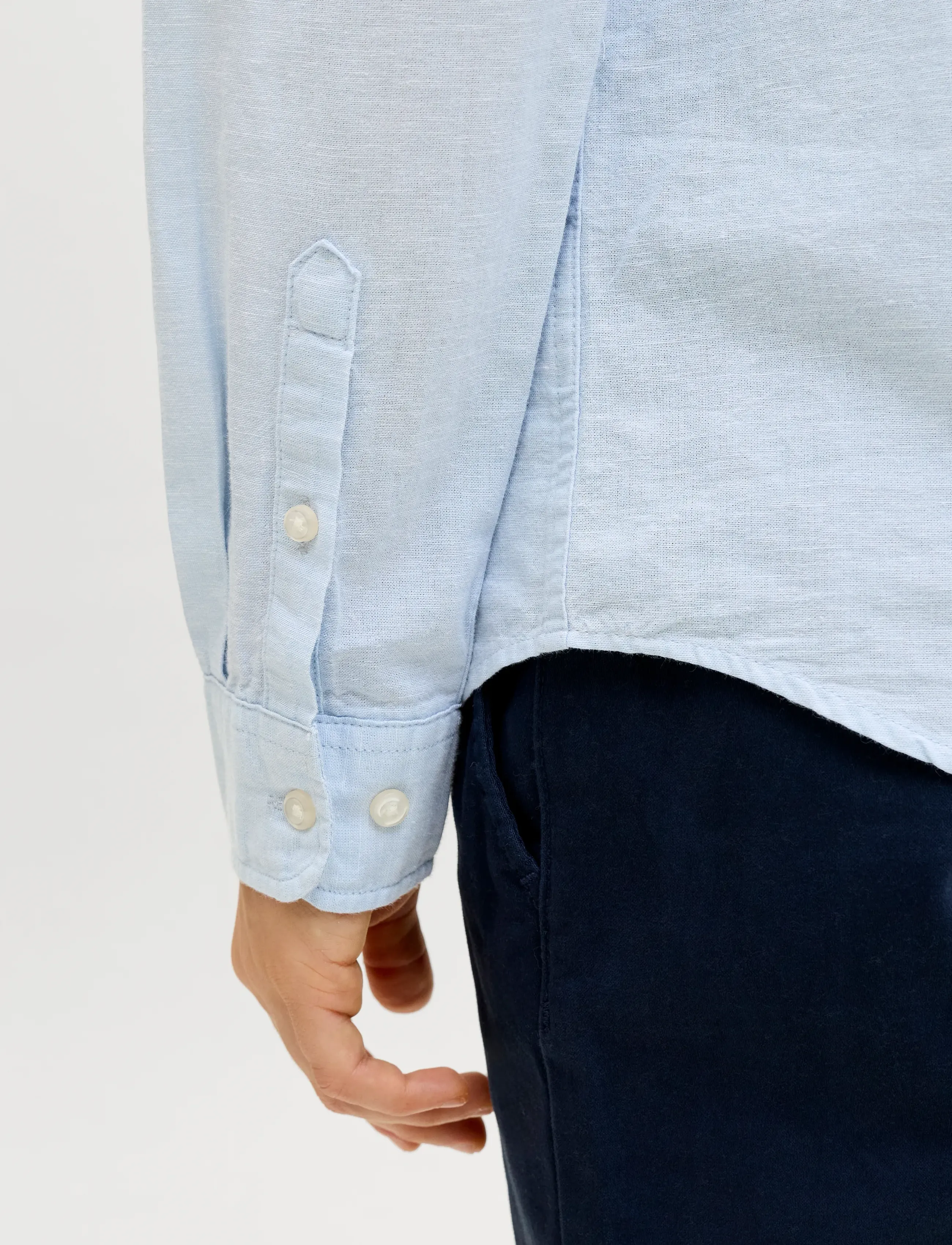 Jack & Jones - JJEBREEZE LINEN BLEND SHIRT L/S SN JNR - langærmede skjorter - celestial blue - 5
