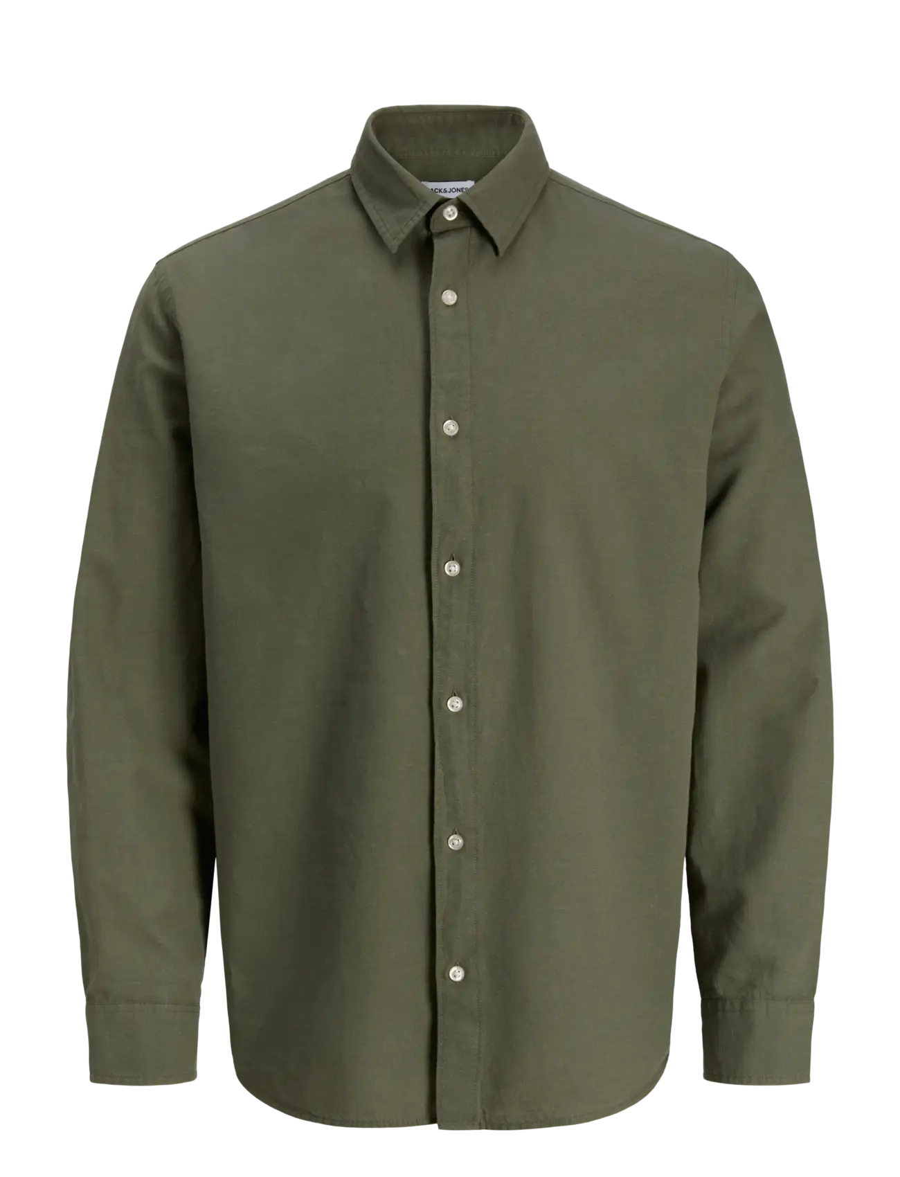 Jack & Jones JJEBREEZE LINEN BLEND SHIRT L/S SN JNR - Kleidung - DUSTY OLIVE / khaki/green