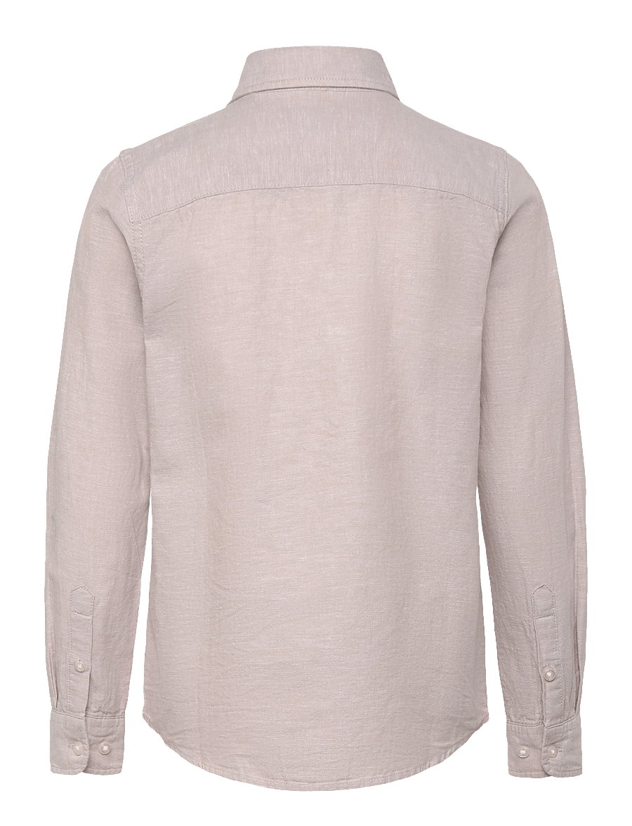 Jack & Jones - JJEBREEZE LINEN BLEND SHIRT L/S SN JNR - langærmede skjorter - string - 2