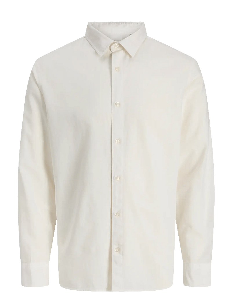 Jack & Jones - JJEBREEZE LINEN BLEND SHIRT L/S SN JNR - långärmade skjortor - white - 1