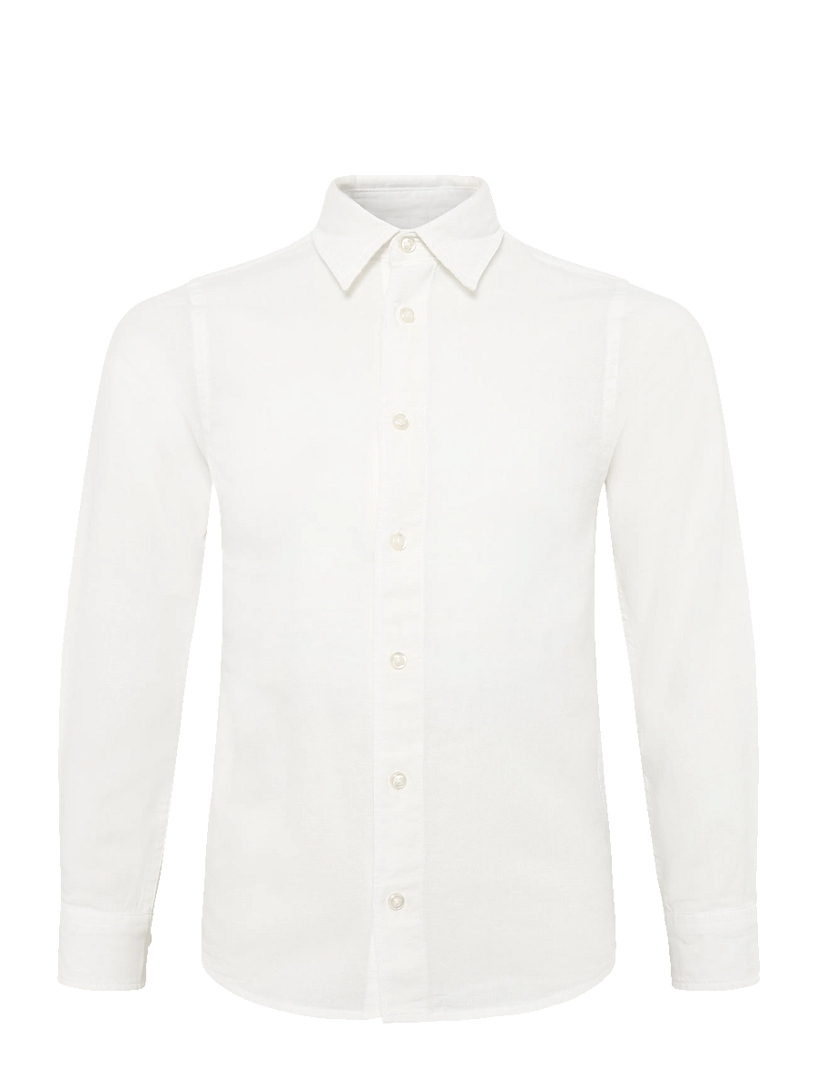 Jack & Jones - JJEBREEZE LINEN BLEND SHIRT L/S SN JNR - skjorter - white - 1