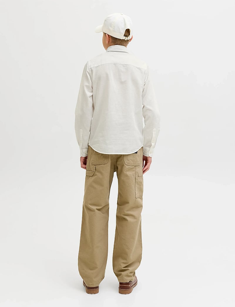 Jack & Jones - JJEBREEZE LINEN BLEND SHIRT L/S SN JNR - långärmade skjortor - white - 2