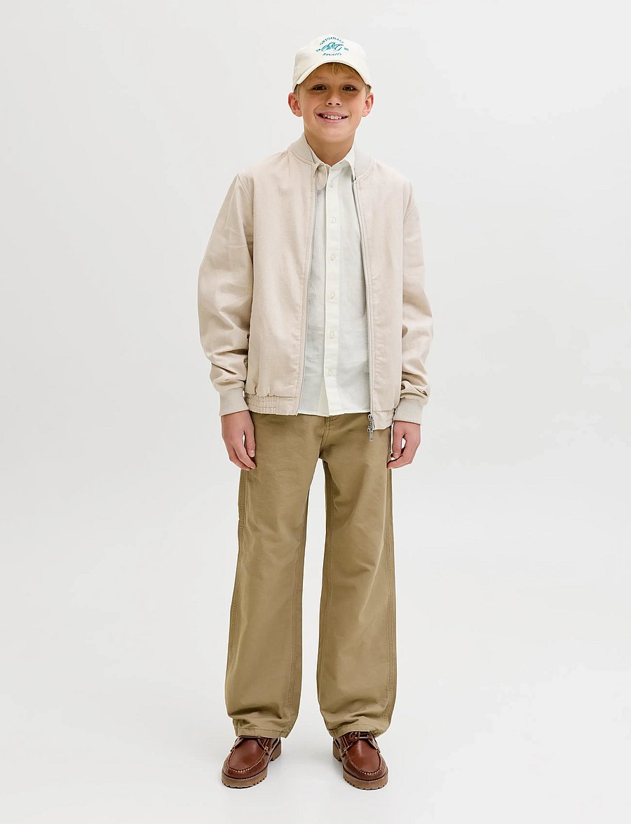 Jack & Jones - JJEBREEZE LINEN BLEND SHIRT L/S SN JNR - chemises à manches longues - white - 3