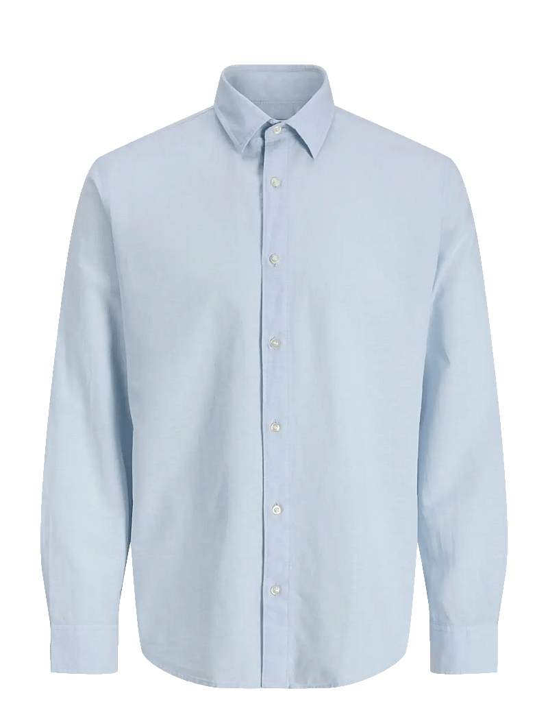 Jack & Jones - JJEBREEZE LINEN BLEND SHIRT L/S SN MNI - langärmlige hemden - celestial blue - 0