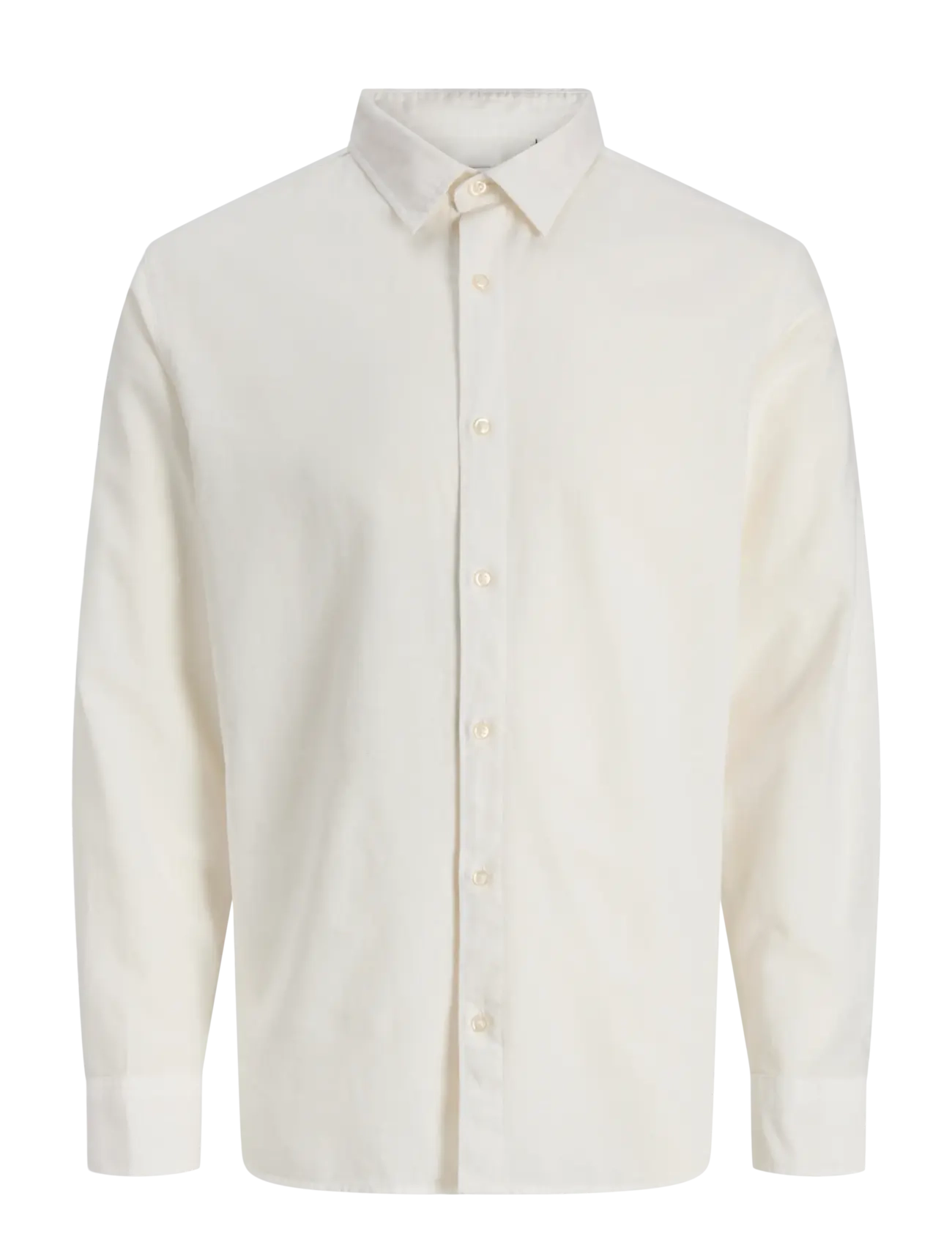 Jack & Jones JJEBREEZE LINEN BLEND SHIRT L/S SN MNI - Riided - WHITE / white