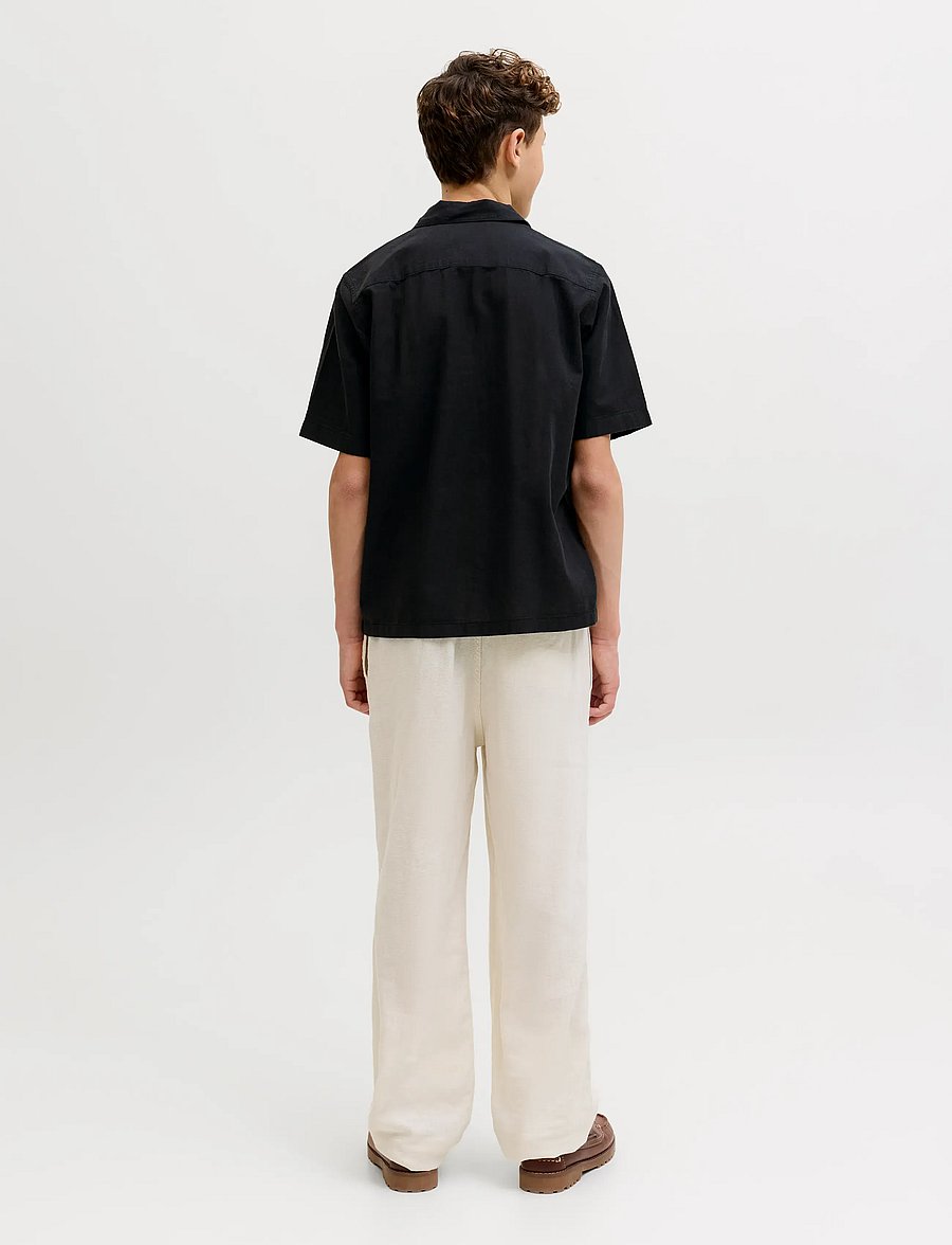 Jack & Jones - JJEBREEZE LINEN BLEND OVERSIZE SHIRT JNR - krekli ar īsām piedurknēm - black - 2