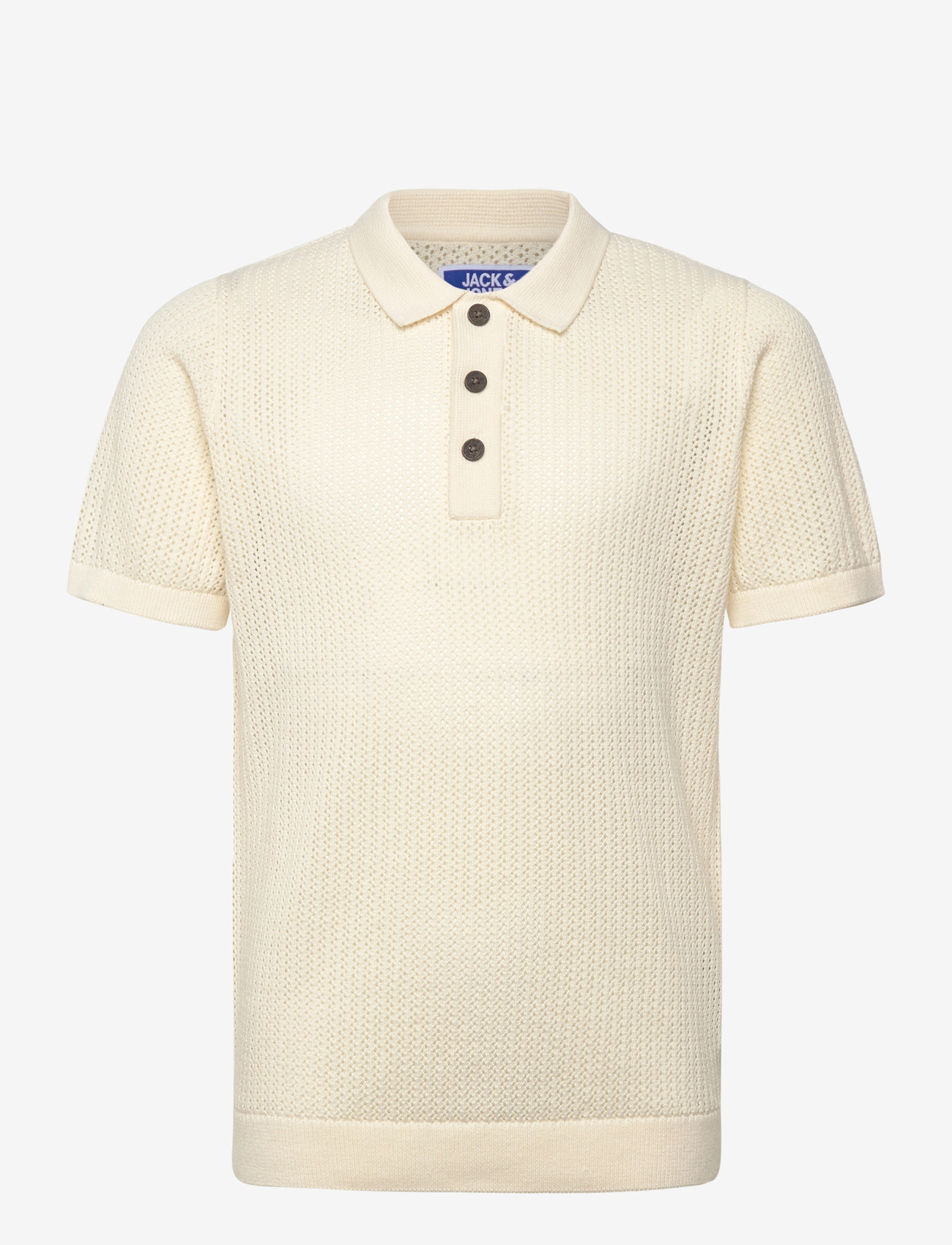 Jack & Jones - JJJESS KNIT POLO SS JNR - kortærmede poloer - sea salt - 0