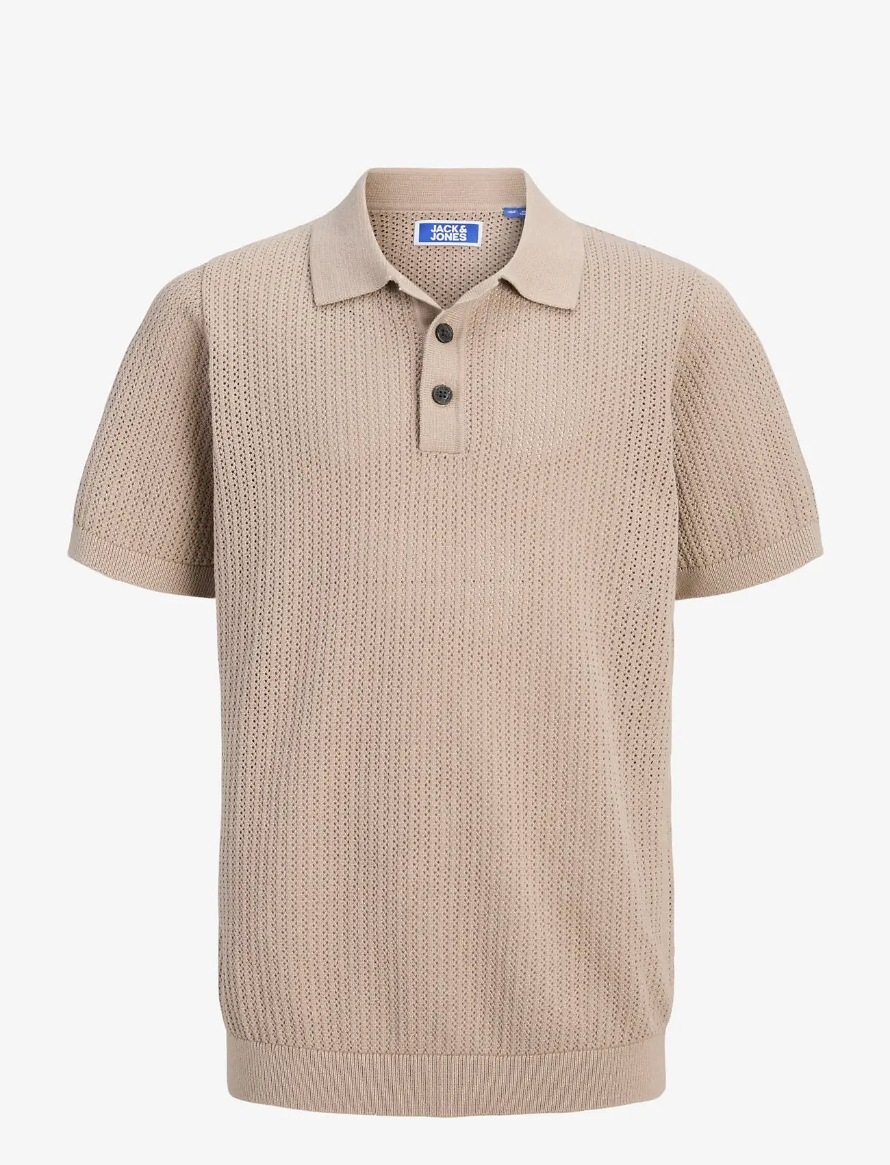 Jack & Jones - JJJESS KNIT POLO SS JNR - kurzärmelig - string - 1