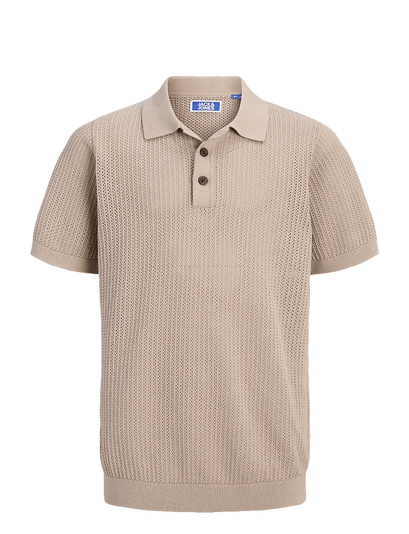 Jack & Jones - JJJESS KNIT POLO SS JNR - kurzärmelig - string - 1