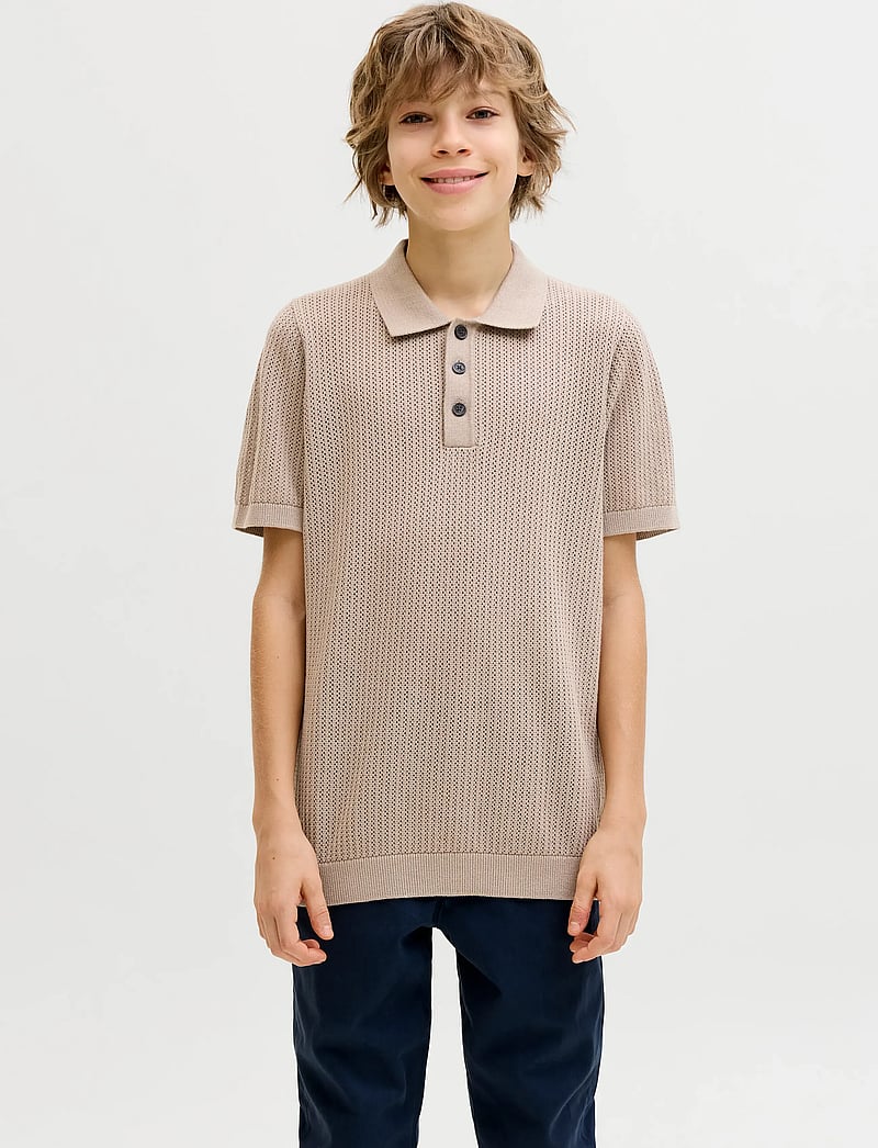 Jack & Jones - JJJESS KNIT POLO SS JNR - kurzärmelig - string - 0