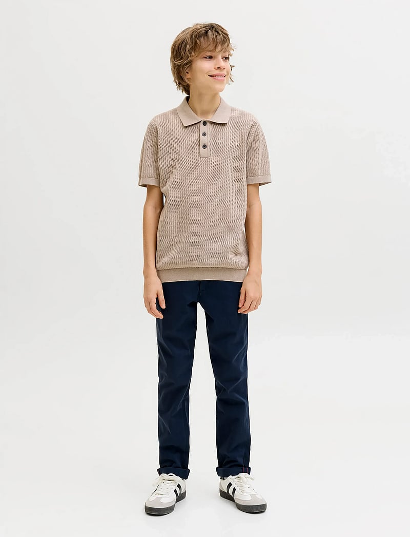Jack & Jones - JJJESS KNIT POLO SS JNR - kurzärmelig - string - 4
