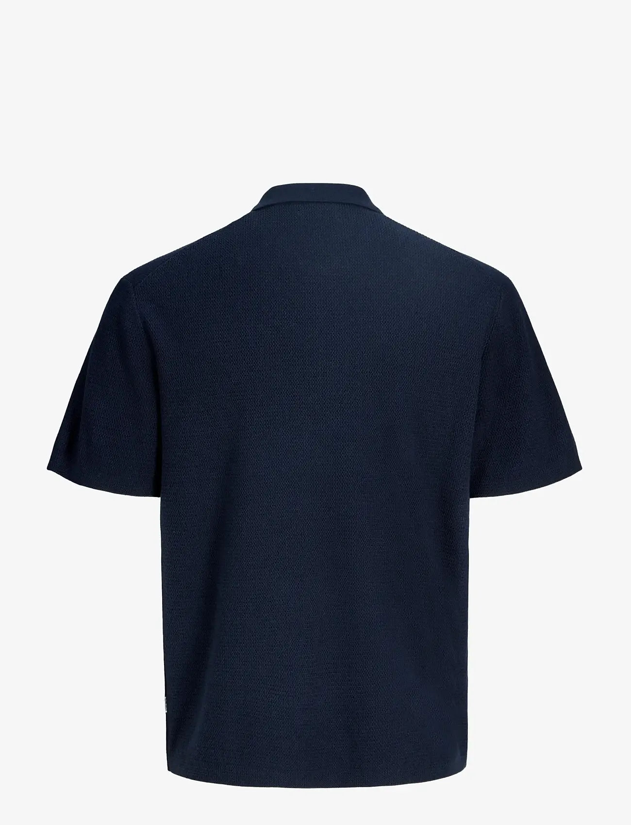 Jack & Jones - JJMAX KNIT ZIP POLO SS JNR - gestrickte polohemden - navy blazer - 1