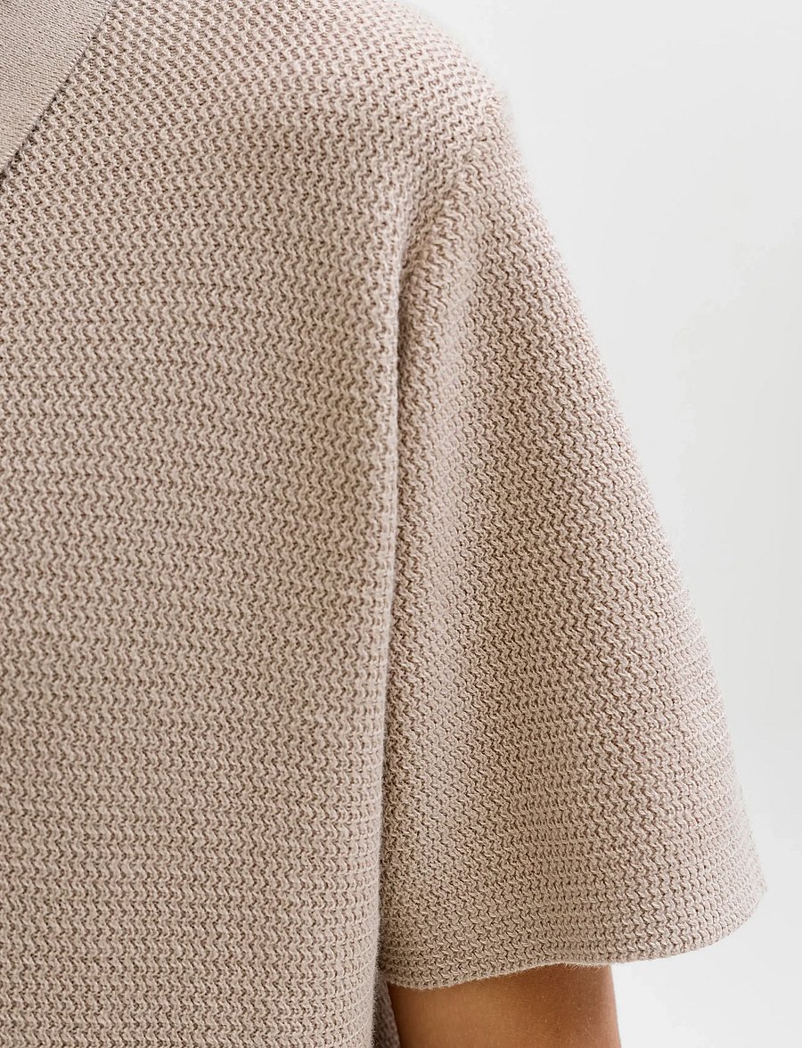 Jack & Jones - JJMAX KNIT ZIP POLO SS JNR - kootud polosärgid - string - 5