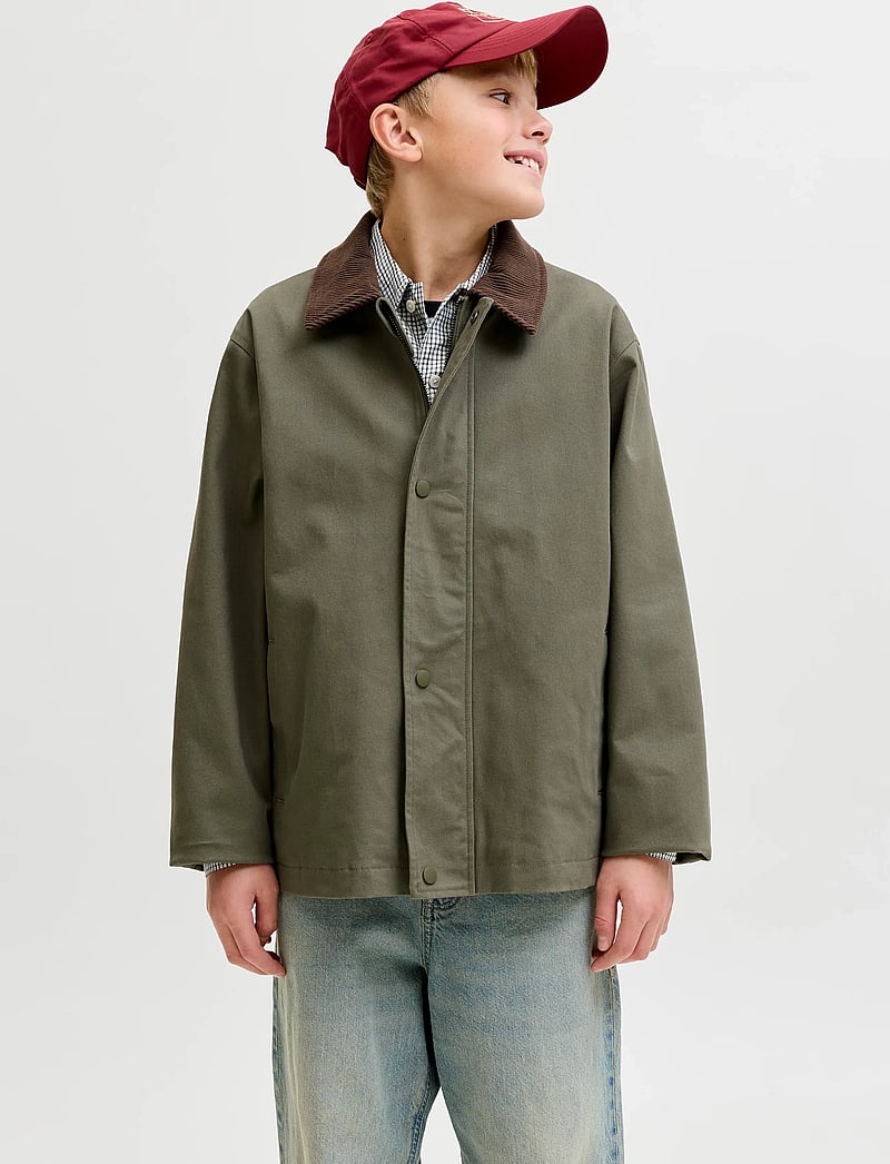 Jack & Jones - JJEGRAHAM WORKER JACKET LN JNR - leichte jacken - dusty olive - 0