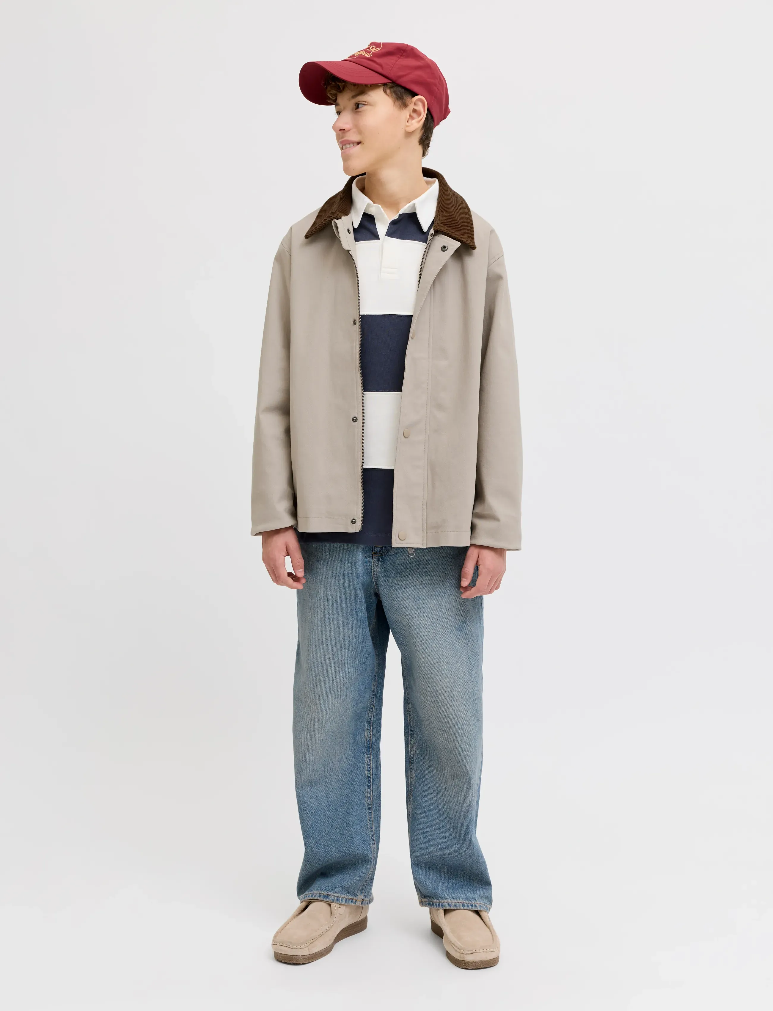 Jack & Jones - JJEGRAHAM WORKER JACKET LN JNR - lette jakker - string - 4
