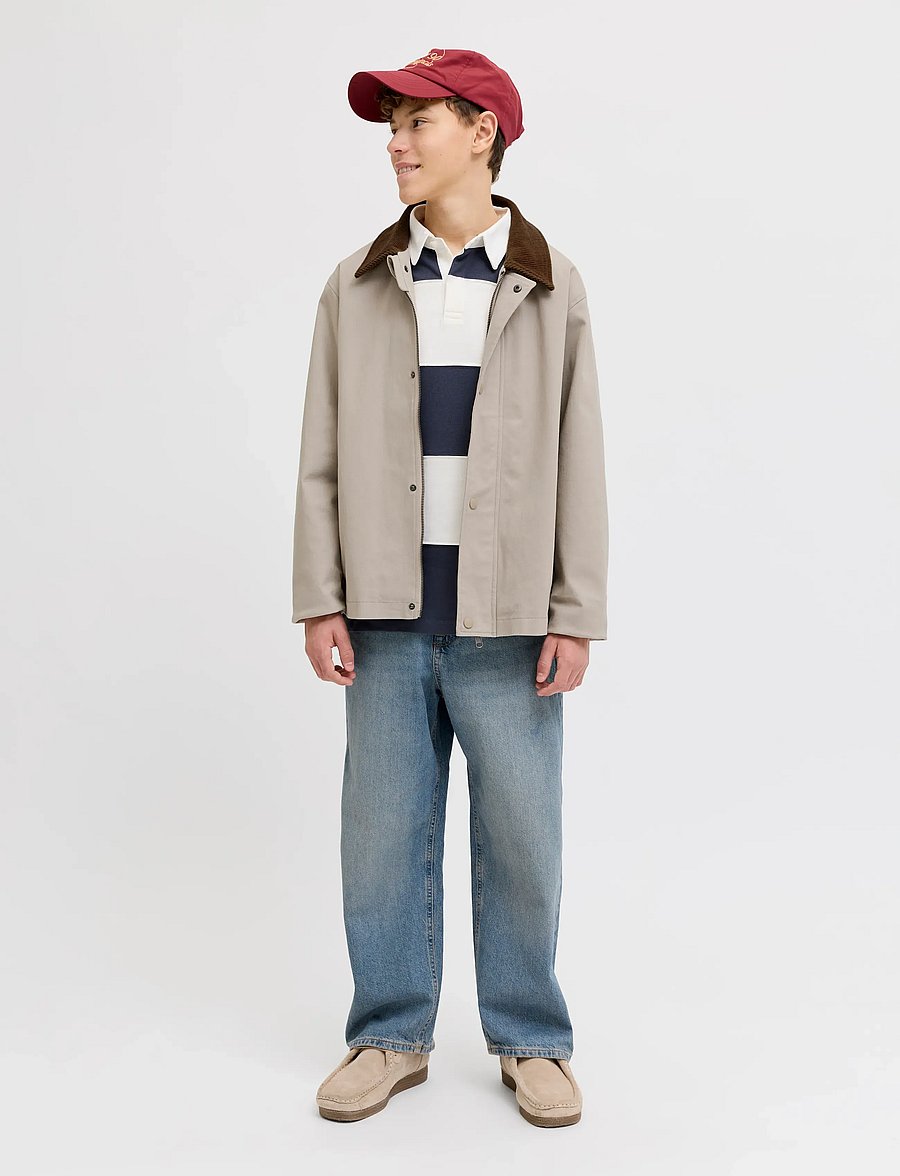 Jack & Jones - JJEGRAHAM WORKER JACKET LN JNR - leichte jacken - string - 4