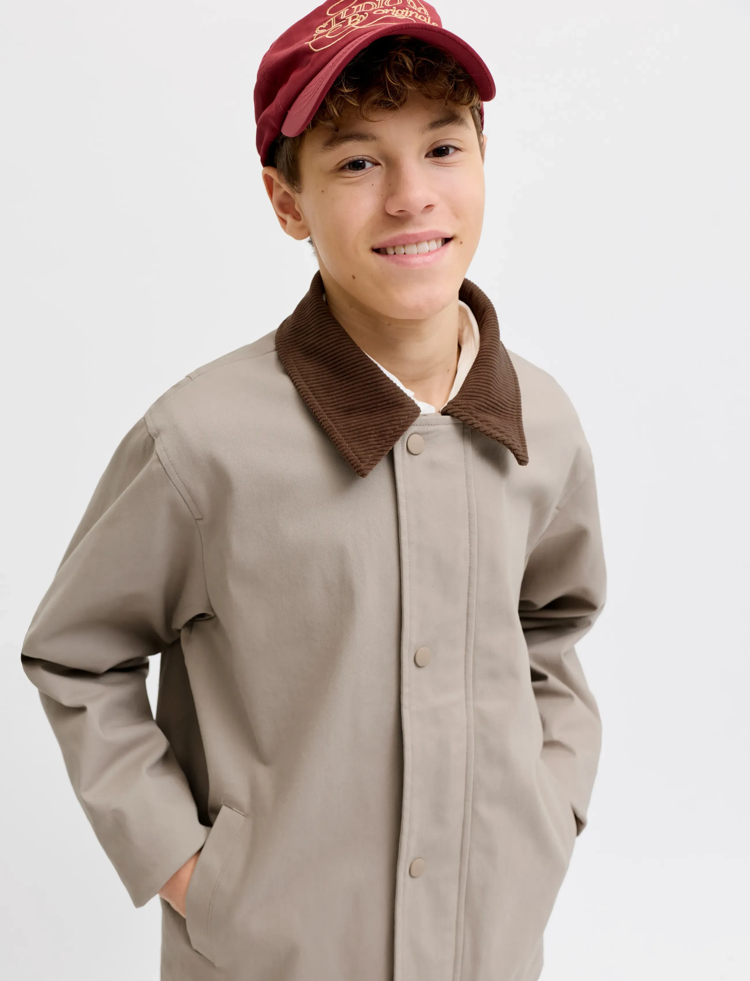 Jack & Jones - JJEGRAHAM WORKER JACKET LN JNR - lette jakker - string - 5