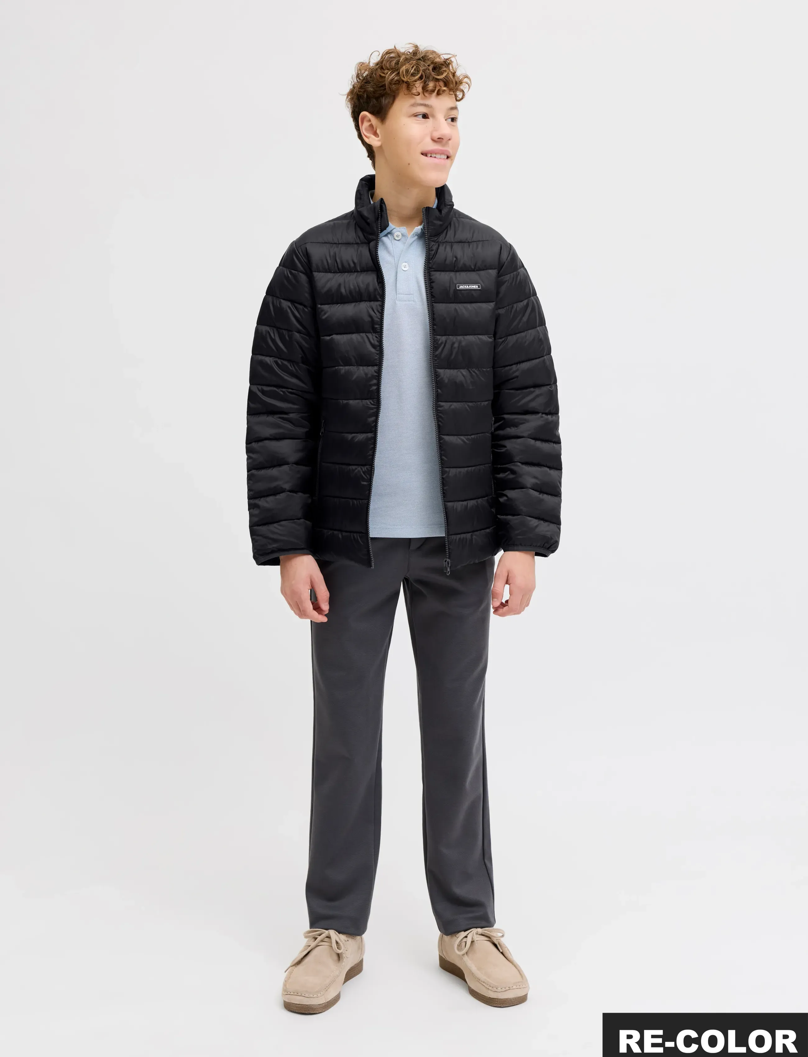 Jack & Jones - JJLOUIS LIGHT PUFFER COLLAR JNR - talvejope - black - 4