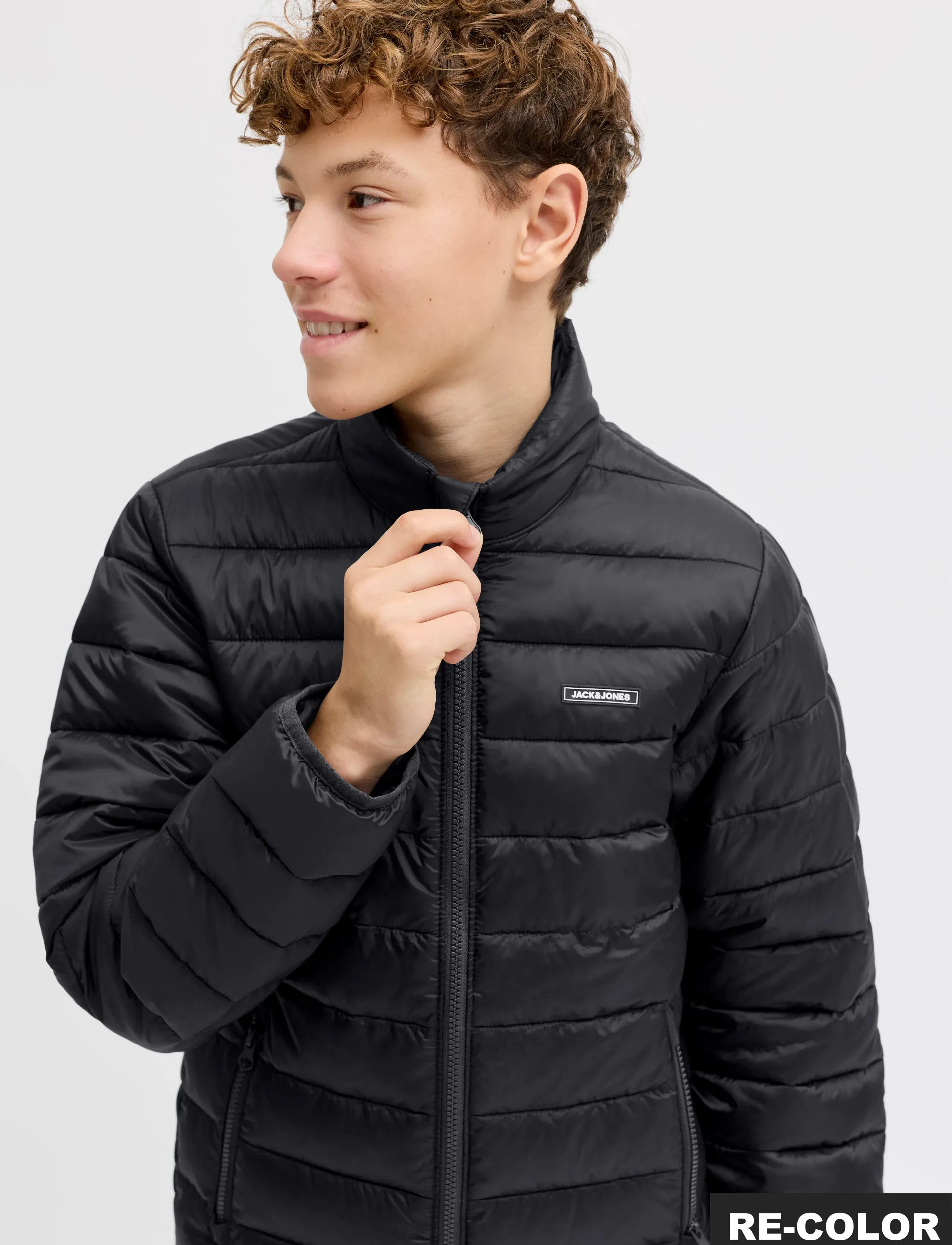 Jack & Jones - JJLOUIS LIGHT PUFFER COLLAR JNR - talvejope - black - 5