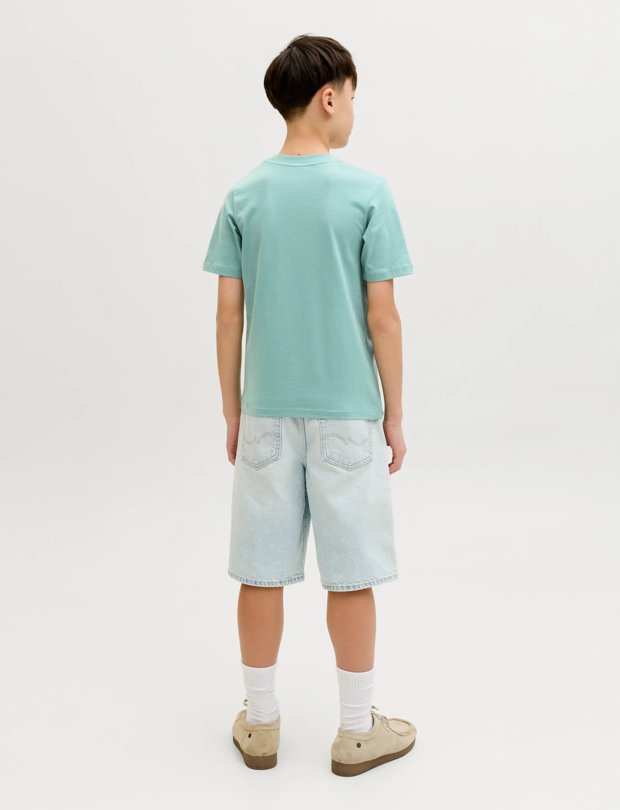 Jack & Jones - JJBRANDON TEE SS CREW NECK JNR - kortärmade t-shirts - mineral blue - 3
