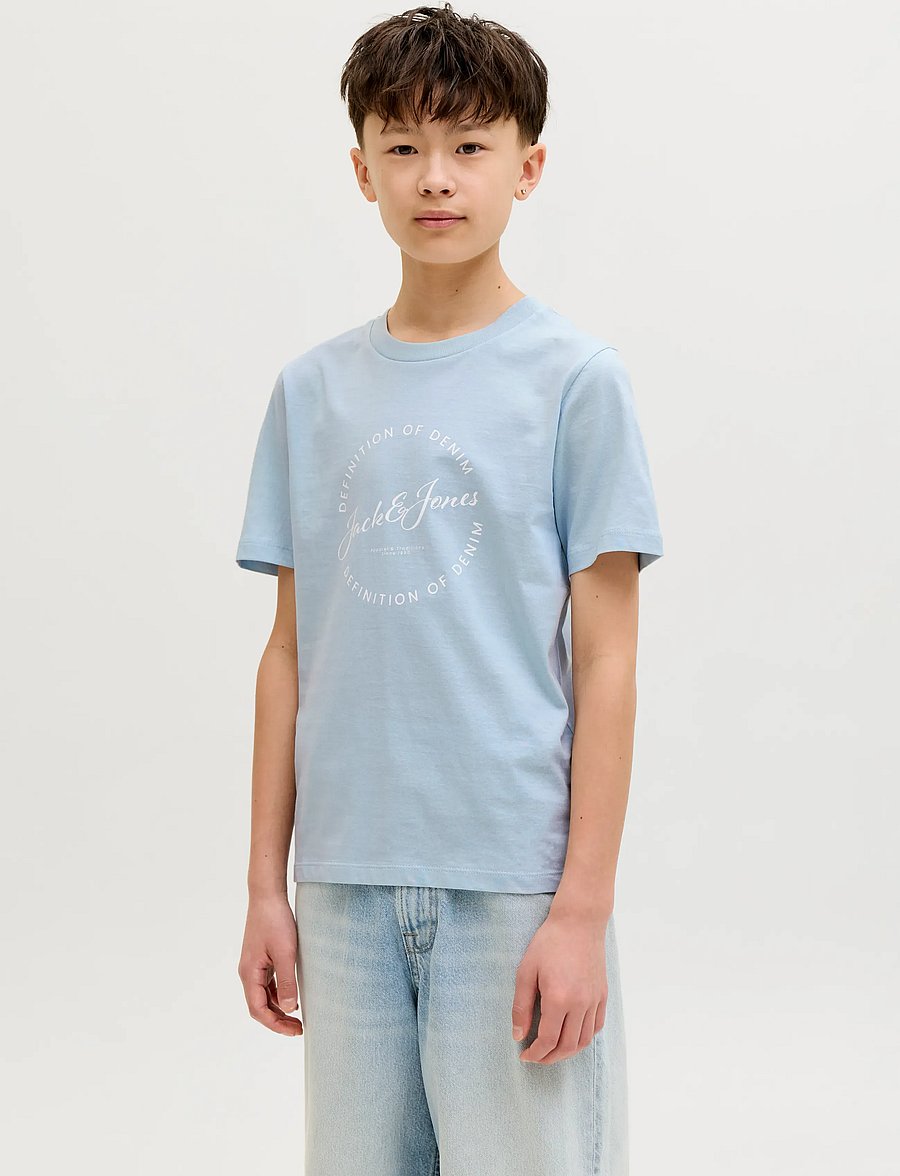Jack & Jones - JJGRAYSON TEE SS CREW NECK JNR - celestial blue - 0