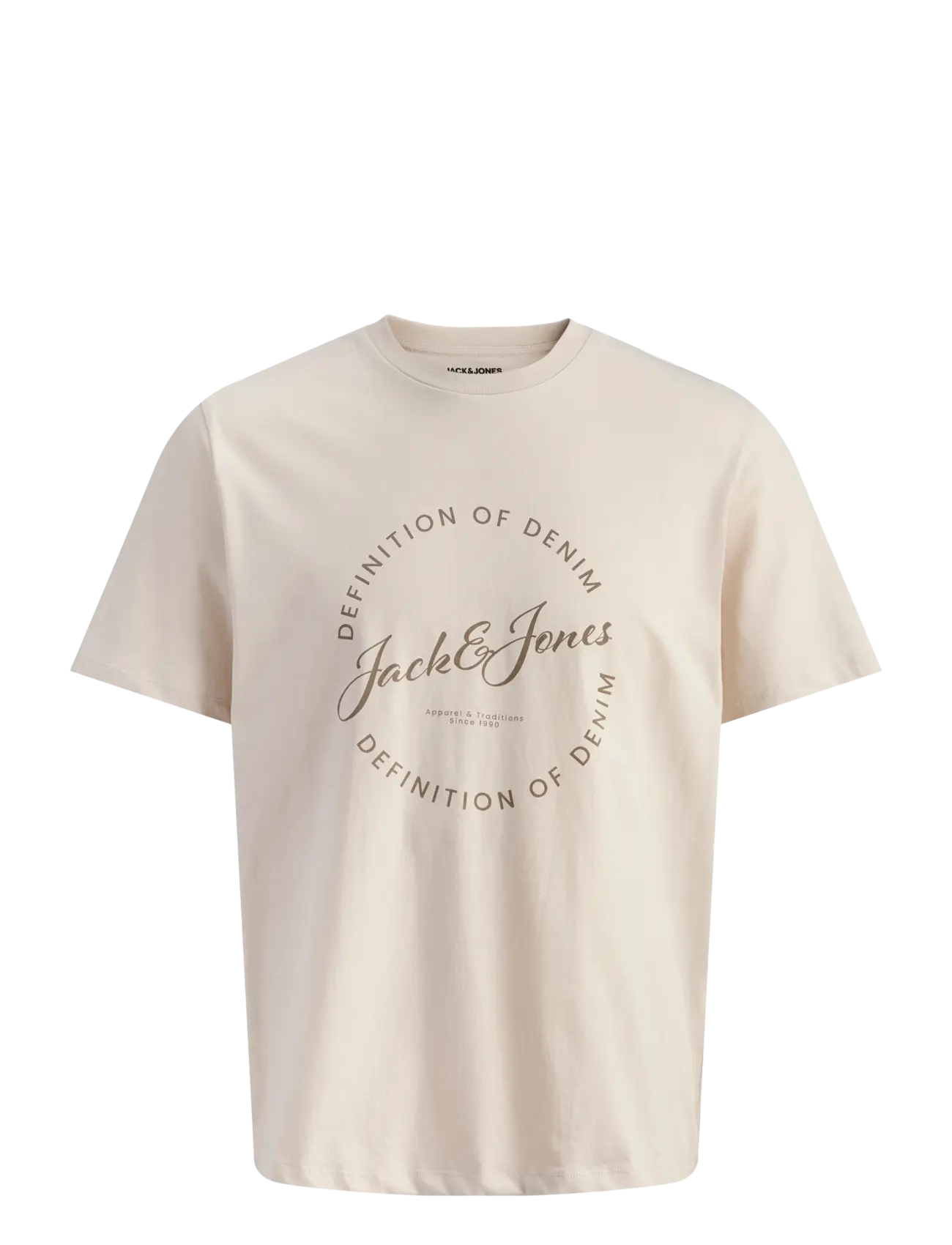 Jack & Jones JJGRAYSON TEE SS CREW NECK JNR - Tøj - MOONBEAM / cream