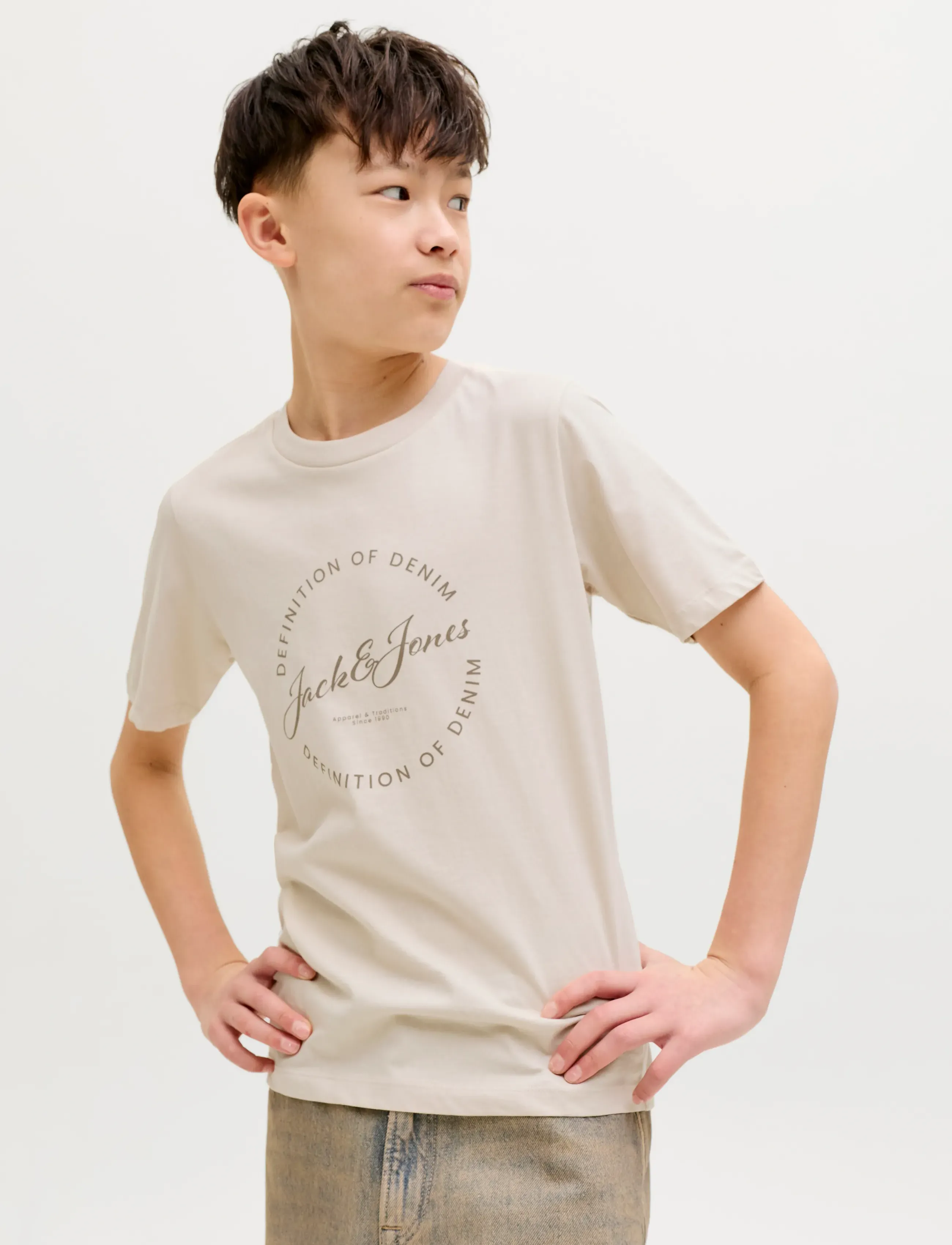 Jack & Jones - JJGRAYSON TEE SS CREW NECK JNR - moonbeam - 4