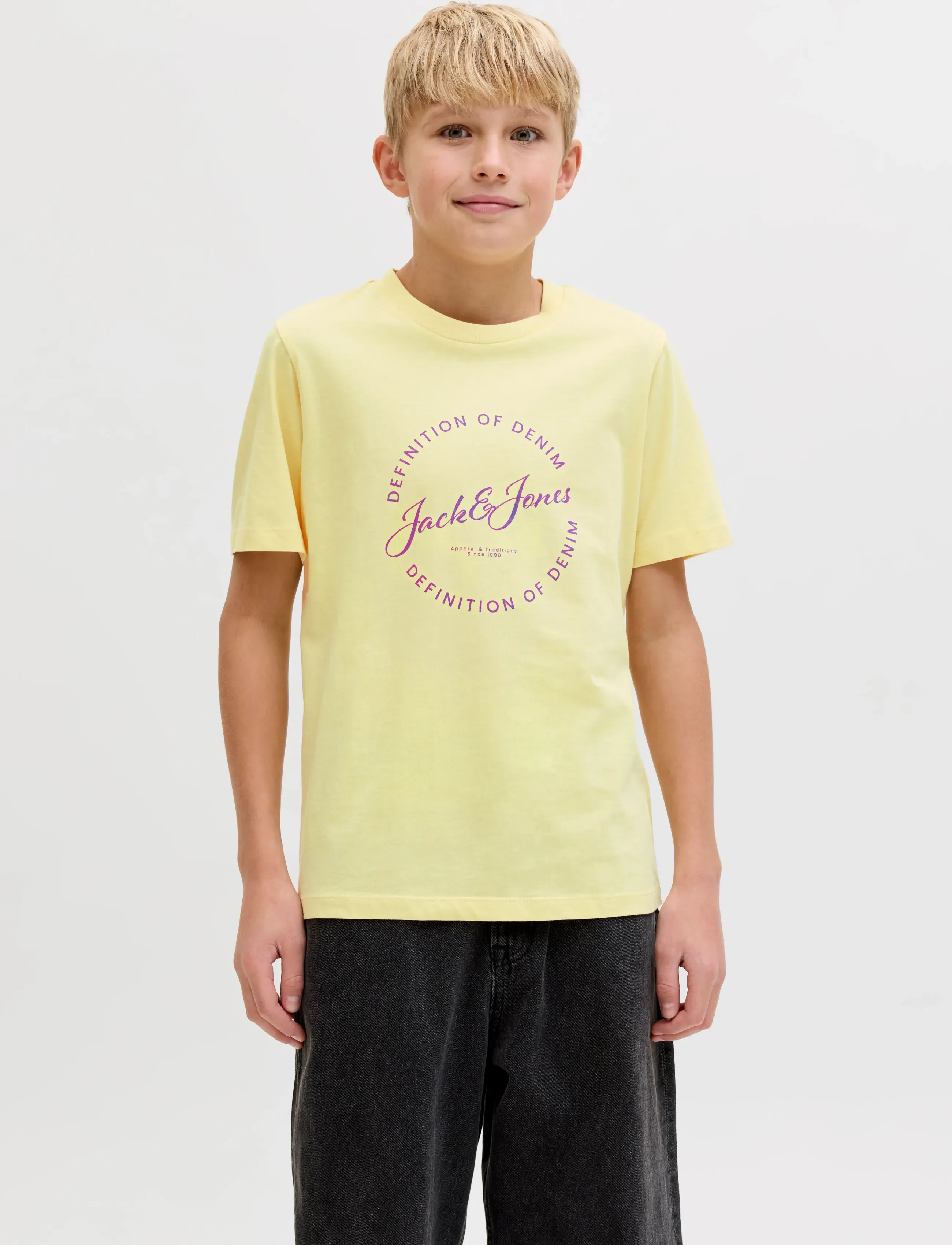 Jack & Jones JJGRAYSON TEE SS CREW NECK JNR - Yläosat - SUNLIGHT / yellow