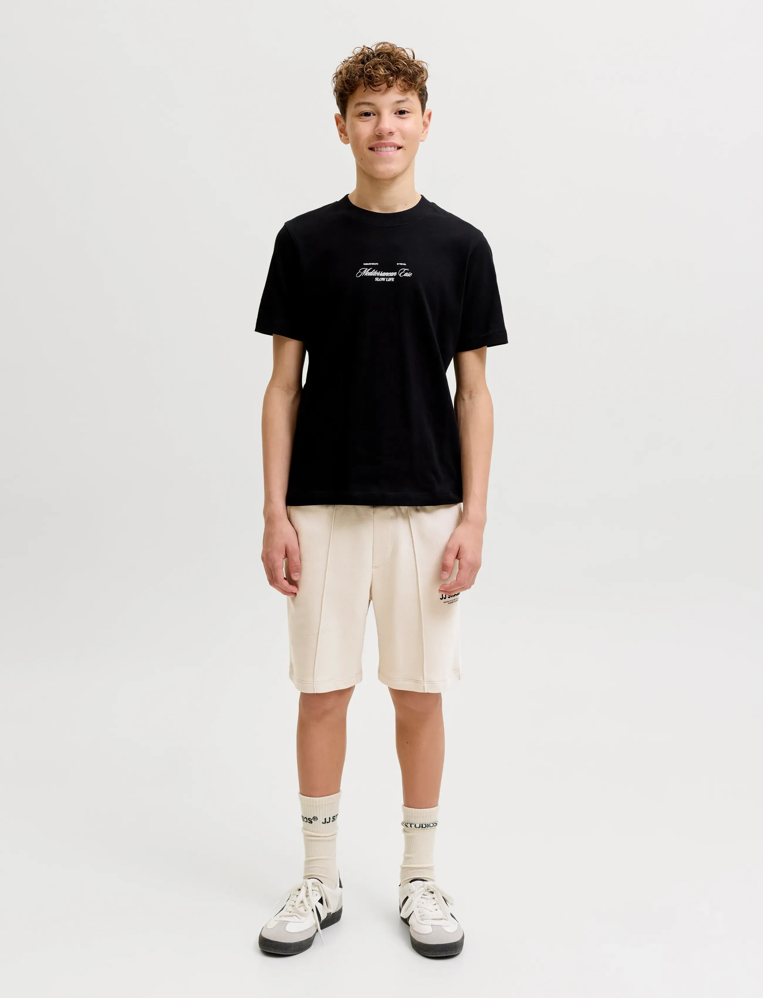 Jack & Jones - JPSTKANE SOHO SWEAT SHORTS MID JNR - sweatshorts - moonbeam - 4