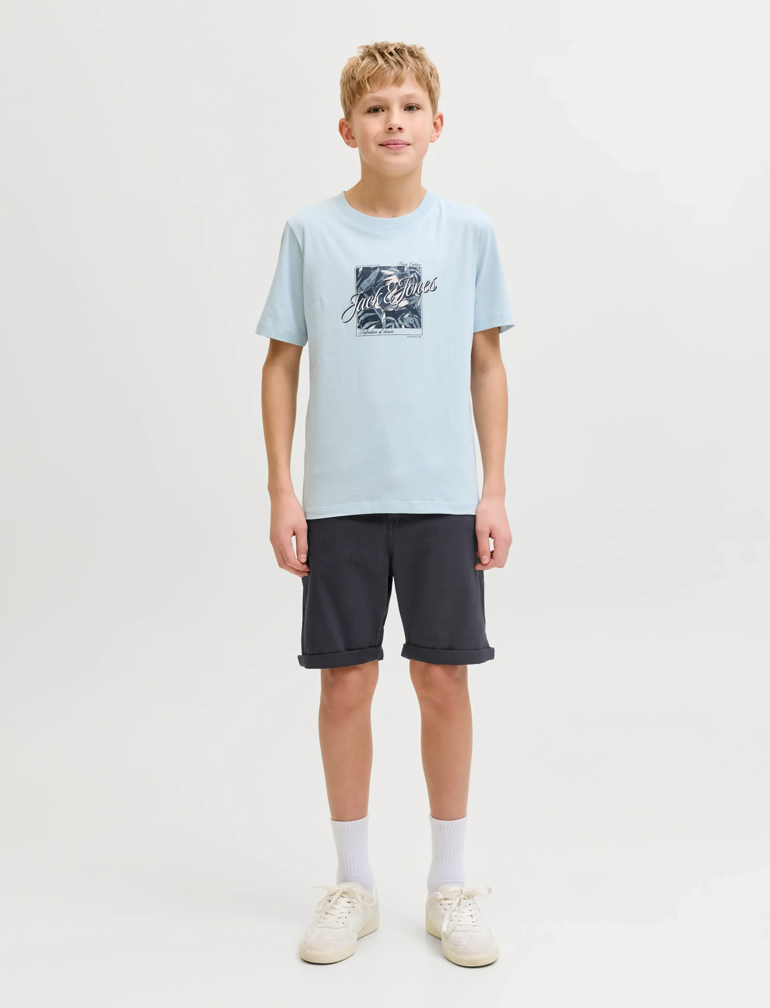 Jack & Jones - JPSTRICK DYLAN ORIGINAL SHORTS JNR - chino shorts - dark navy - 4