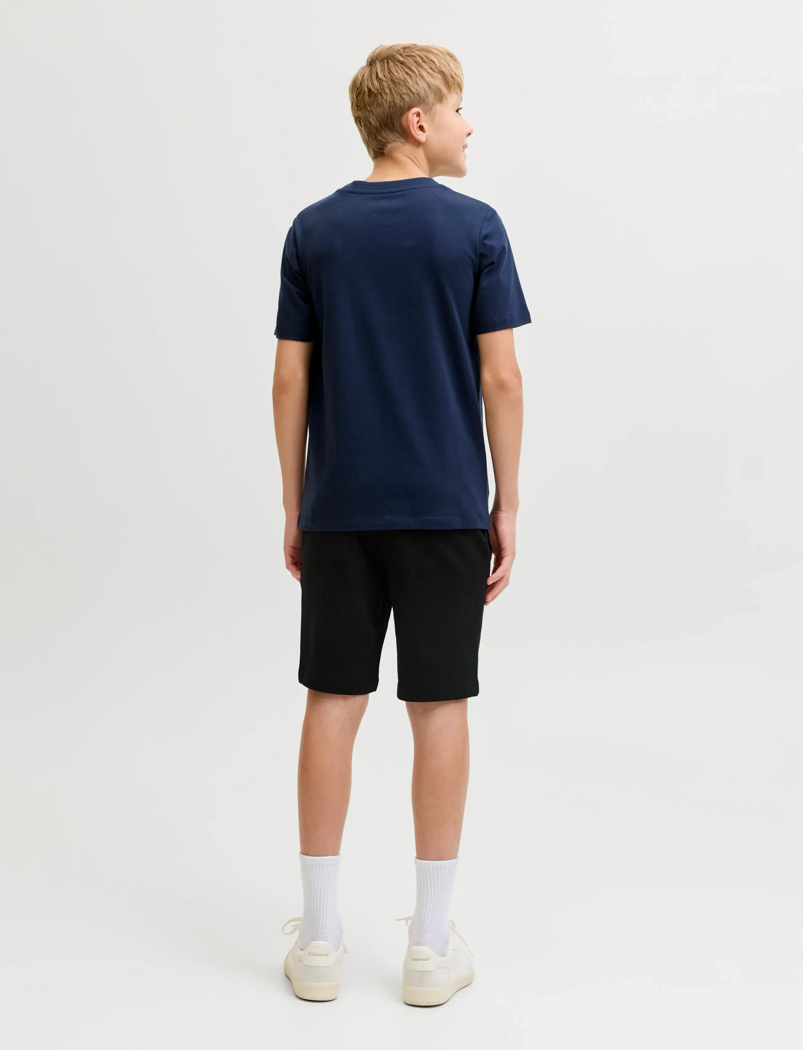 Jack & Jones - JPSTGORDON ARCHIVE SWEAT SHORTS MID JNR - sweatshorts - black - 3