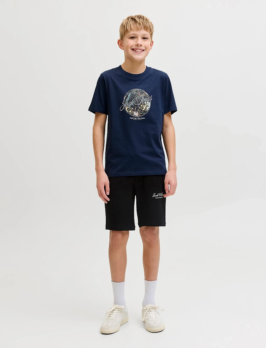 Jack & Jones - JPSTGORDON ARCHIVE SWEAT SHORTS MID JNR - sporta šorti - black - 4
