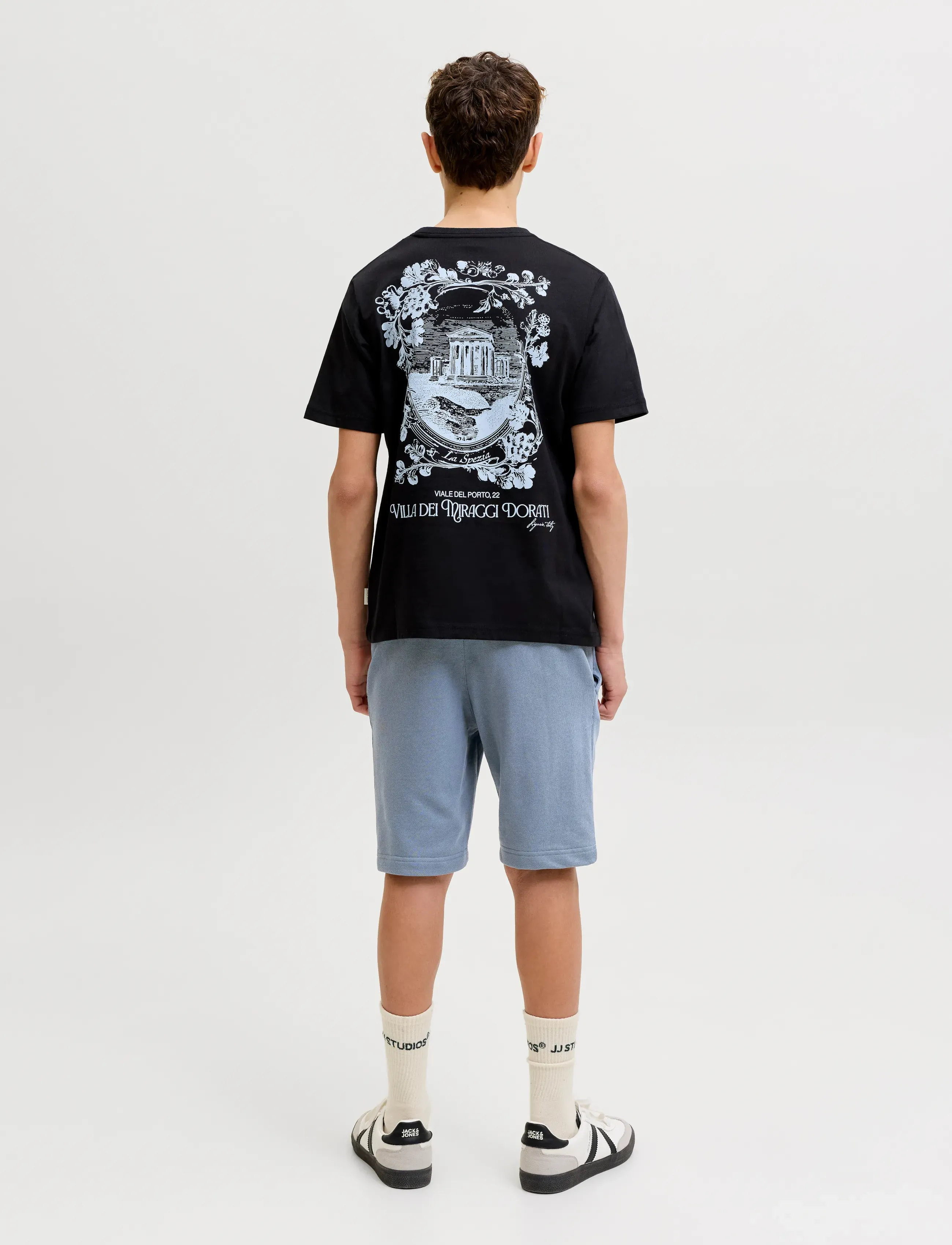 Jack & Jones - JPSTGORDON ARCHIVE SWEAT SHORTS MID JNR - sweatshorts - blue mirage - 3