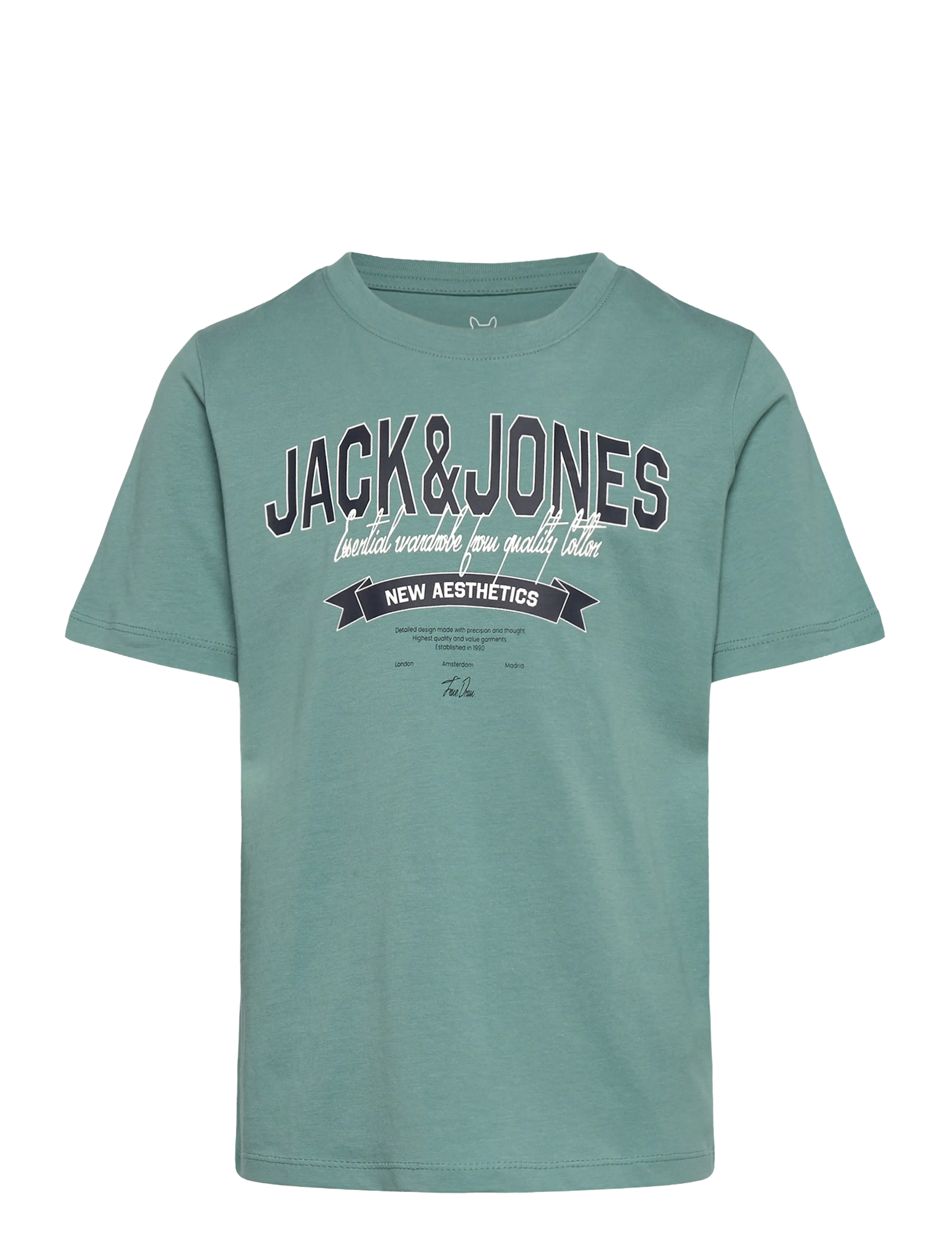 Jack & Jones JJELOGO TEE SS O-NECK 2COL SS26 NOOS MNI - Overdele - MINERAL BLUE / navy