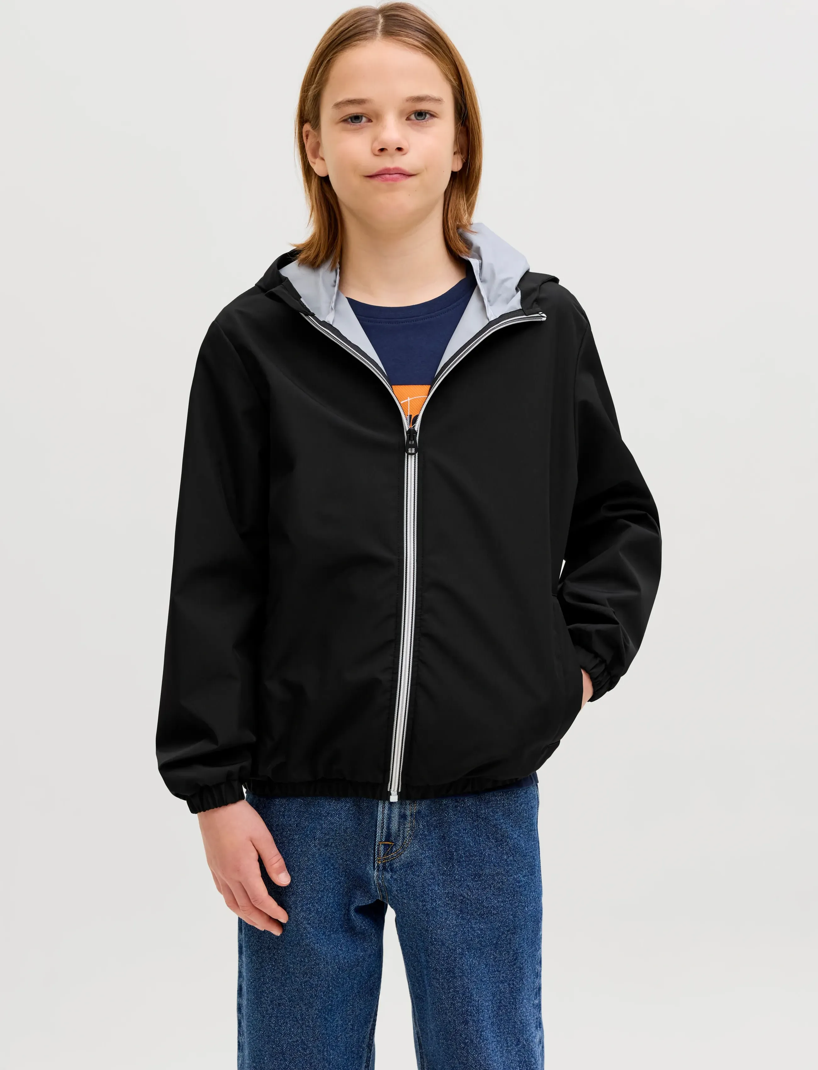 Jack & Jones Jjjake Light Jacket Jnr, 164, Jackets Coats, Schwarz - Jackets, Kinder