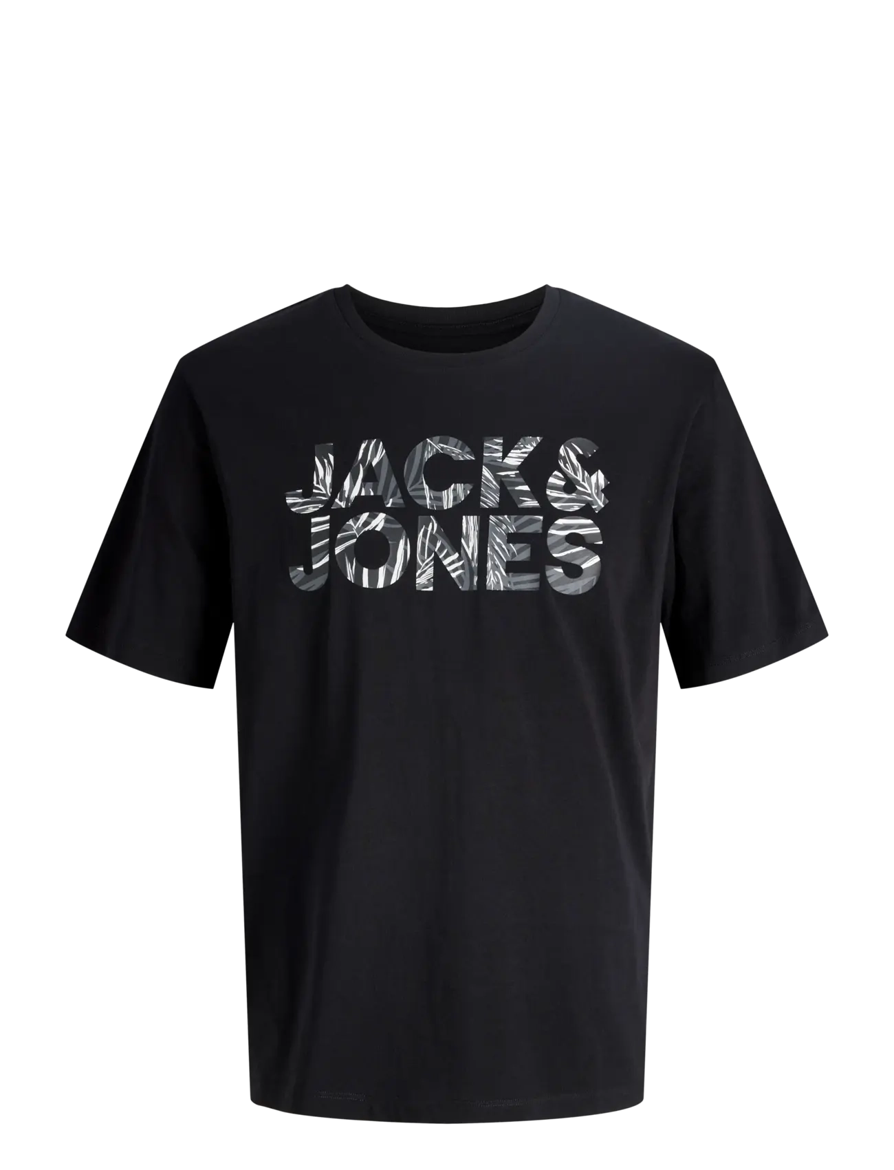 Jack & Jones JJEJEFF LOGO TEE SS SN JNR - Jack & Jones - BLACK / black