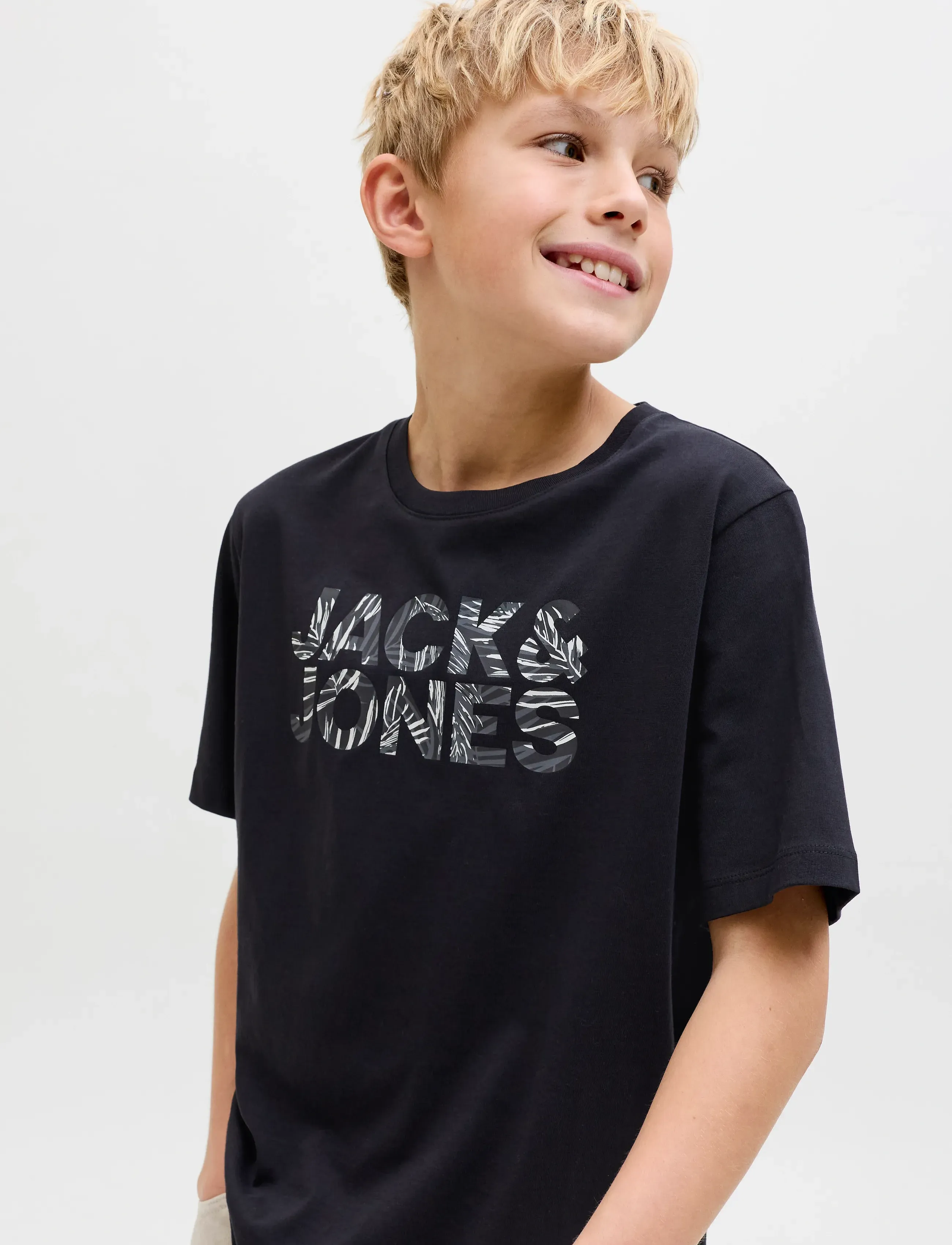 Jack & Jones - JJEJEFF LOGO TEE SS SN JNR - kurzärmelige - black - 4
