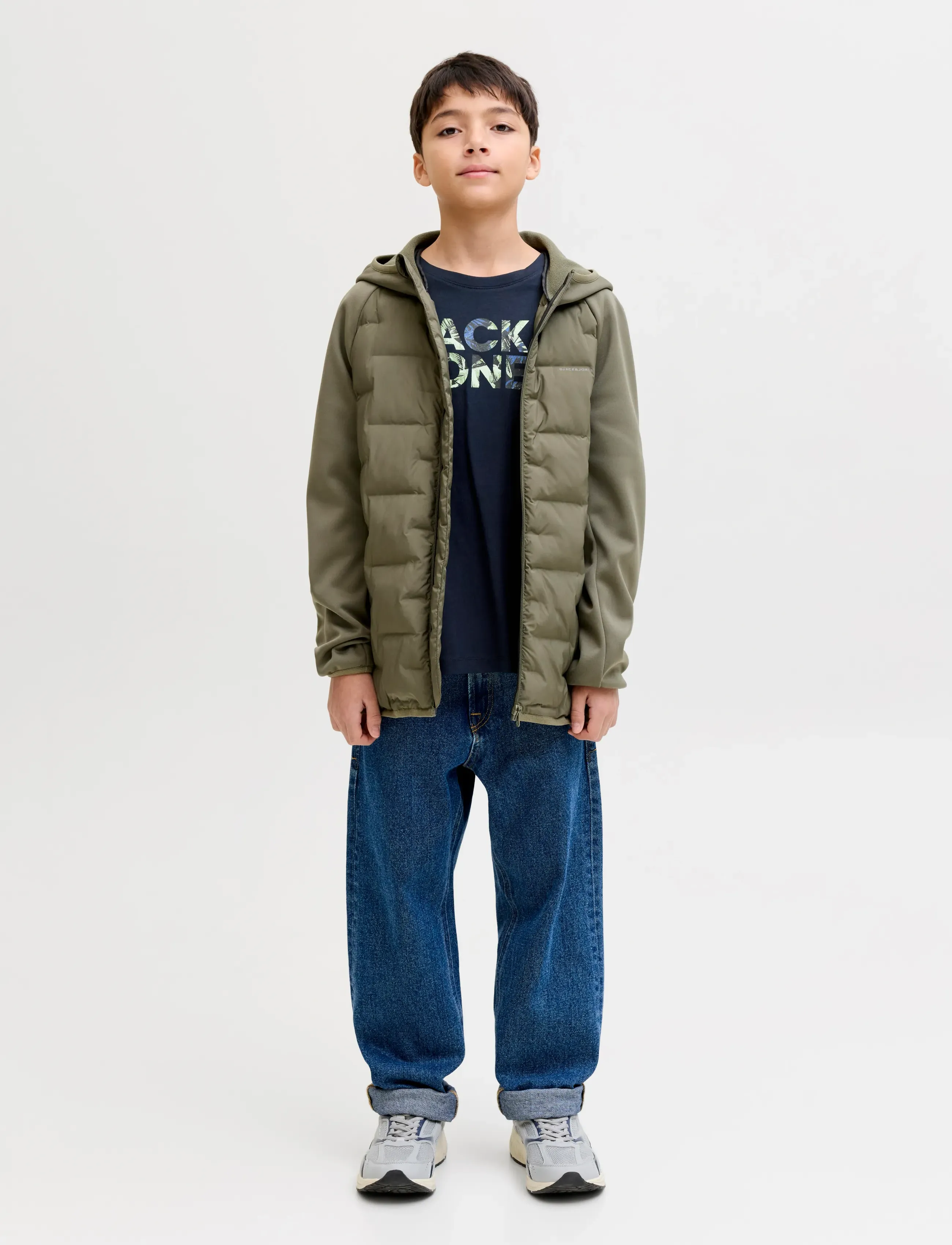 Jack & Jones - JJEJEFF LOGO TEE SS SN JNR - kurzärmelige - sky captain - 3