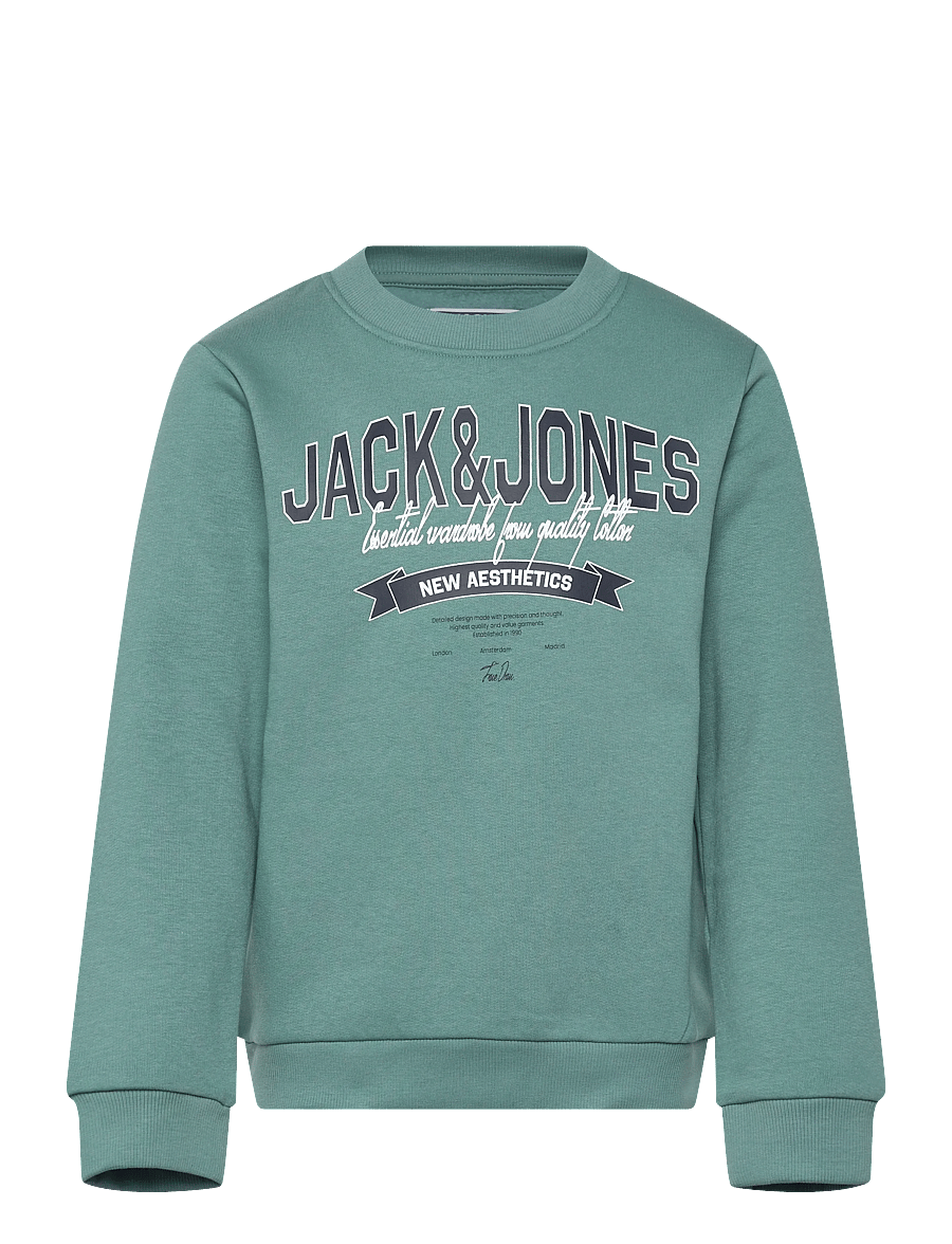 Jack & Jones - JJELOGO SWEAT CREW NECK 2COL SS26 SN MNI - sweatshirts - mineral blue - 0